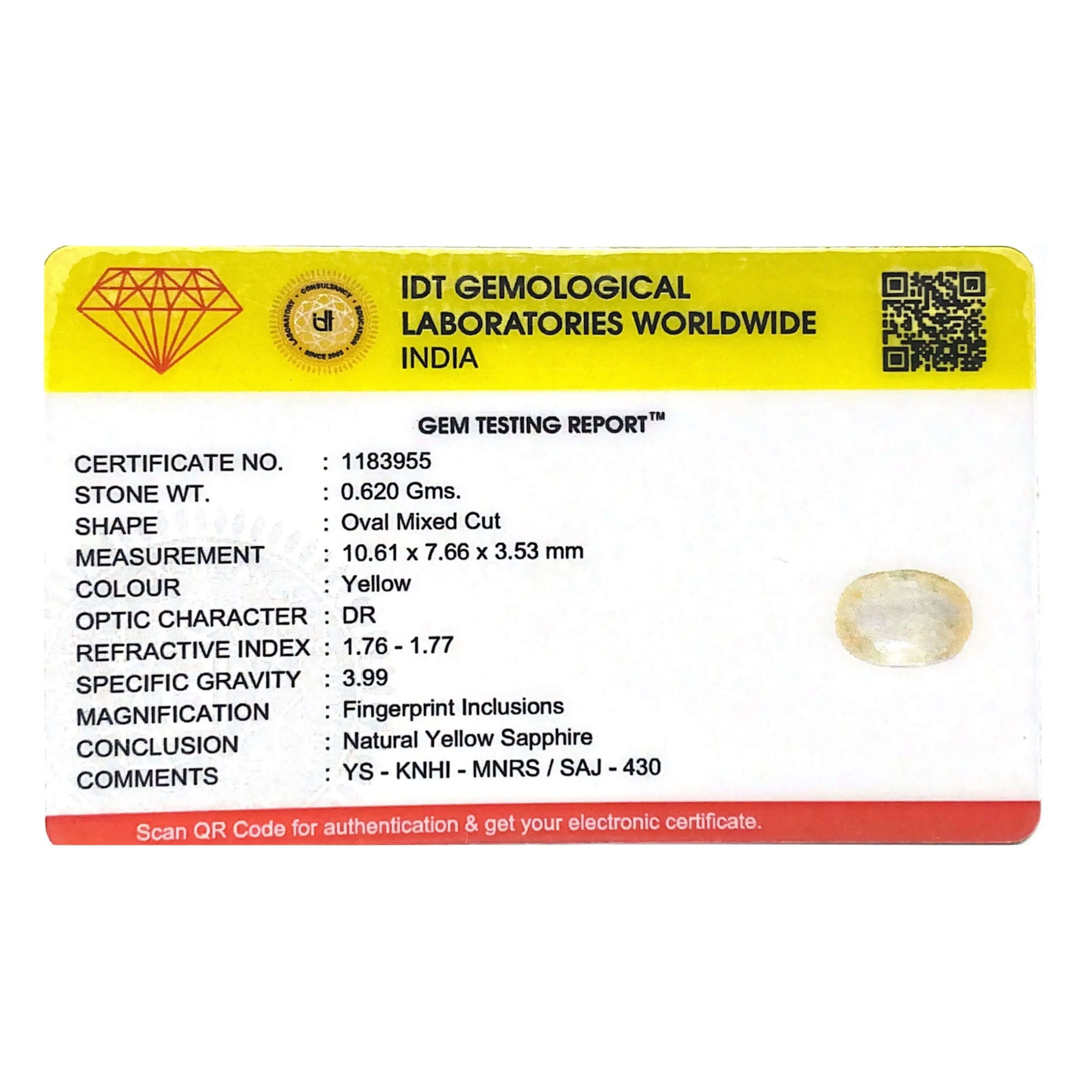 Pramogh Yellow Sapphire - 3.1 Carat - view 4