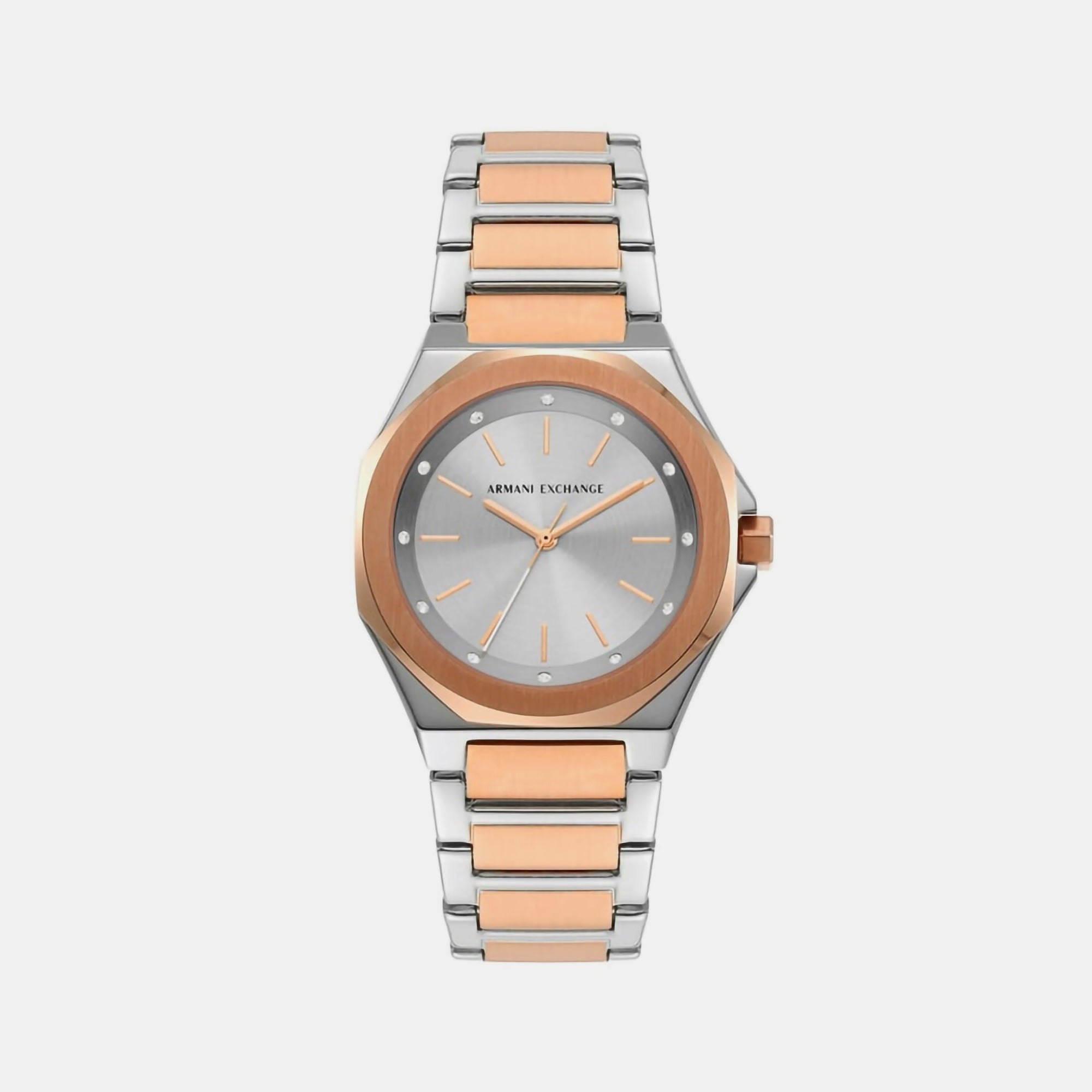 Armani Exchange Andrea Women Quartz Silver Dial Analog Stainless Steel Watch AX4607