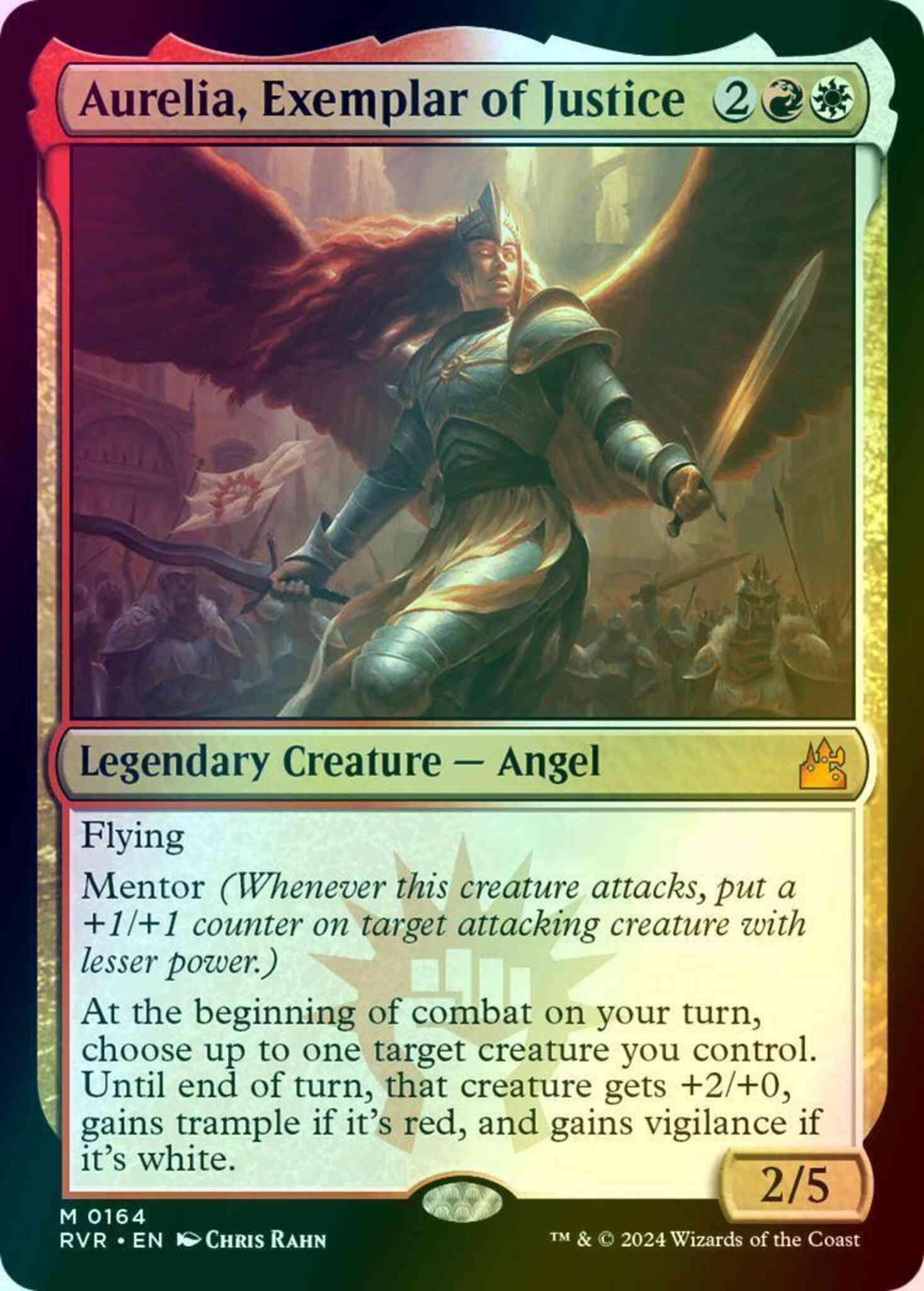 Magic Aurelia, Exemplar of Justice [164] [Ravnica Remastered] [Foil]