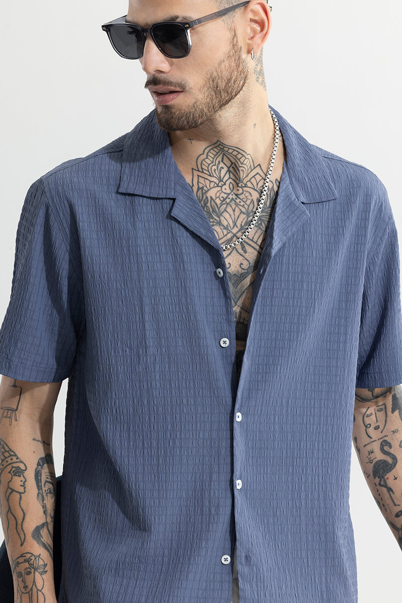 SNITCH Absolute Seer Sucker Liberty Blue Shirt - view 4