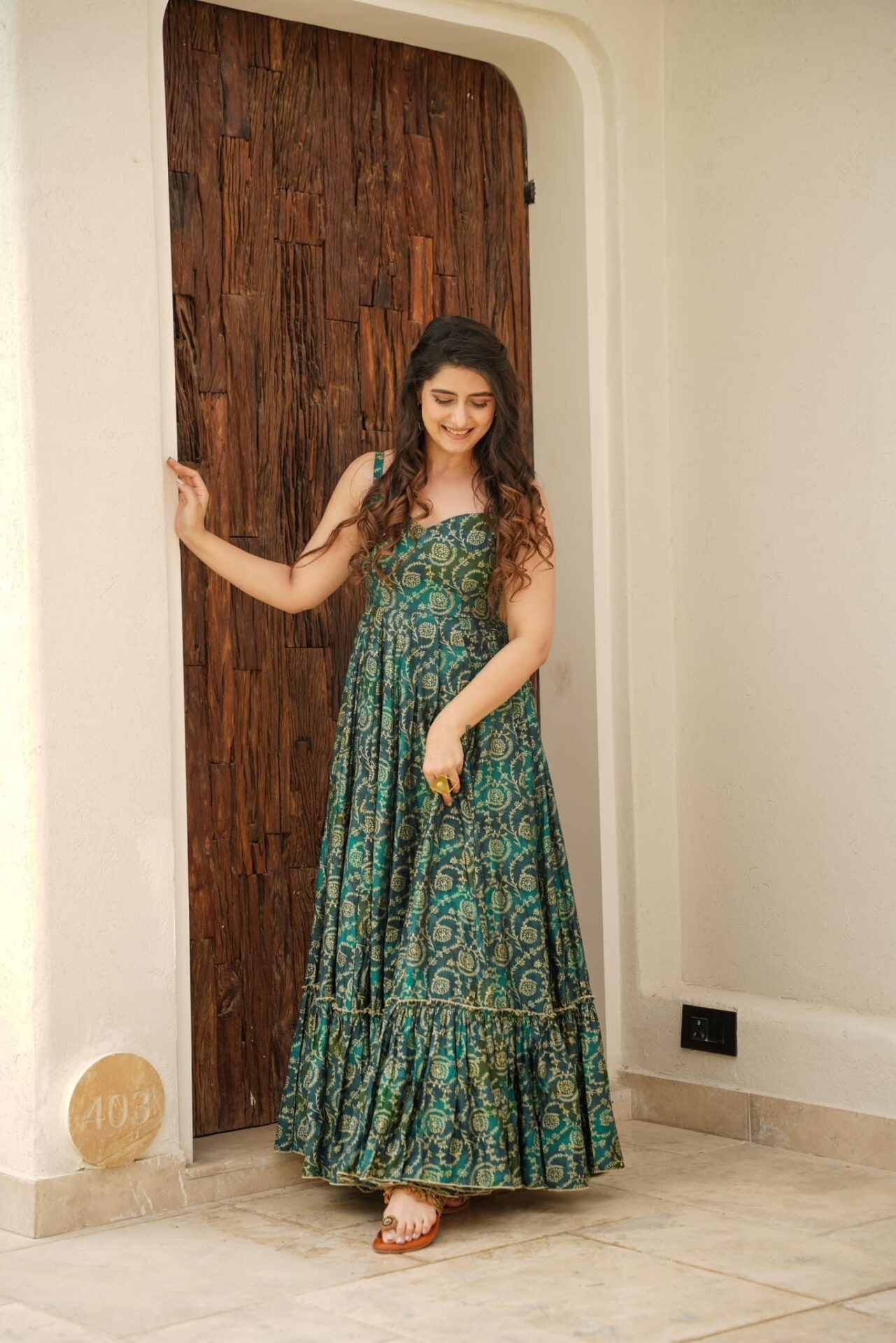 Idaho-o Gauhar green muslin maxi - view 2