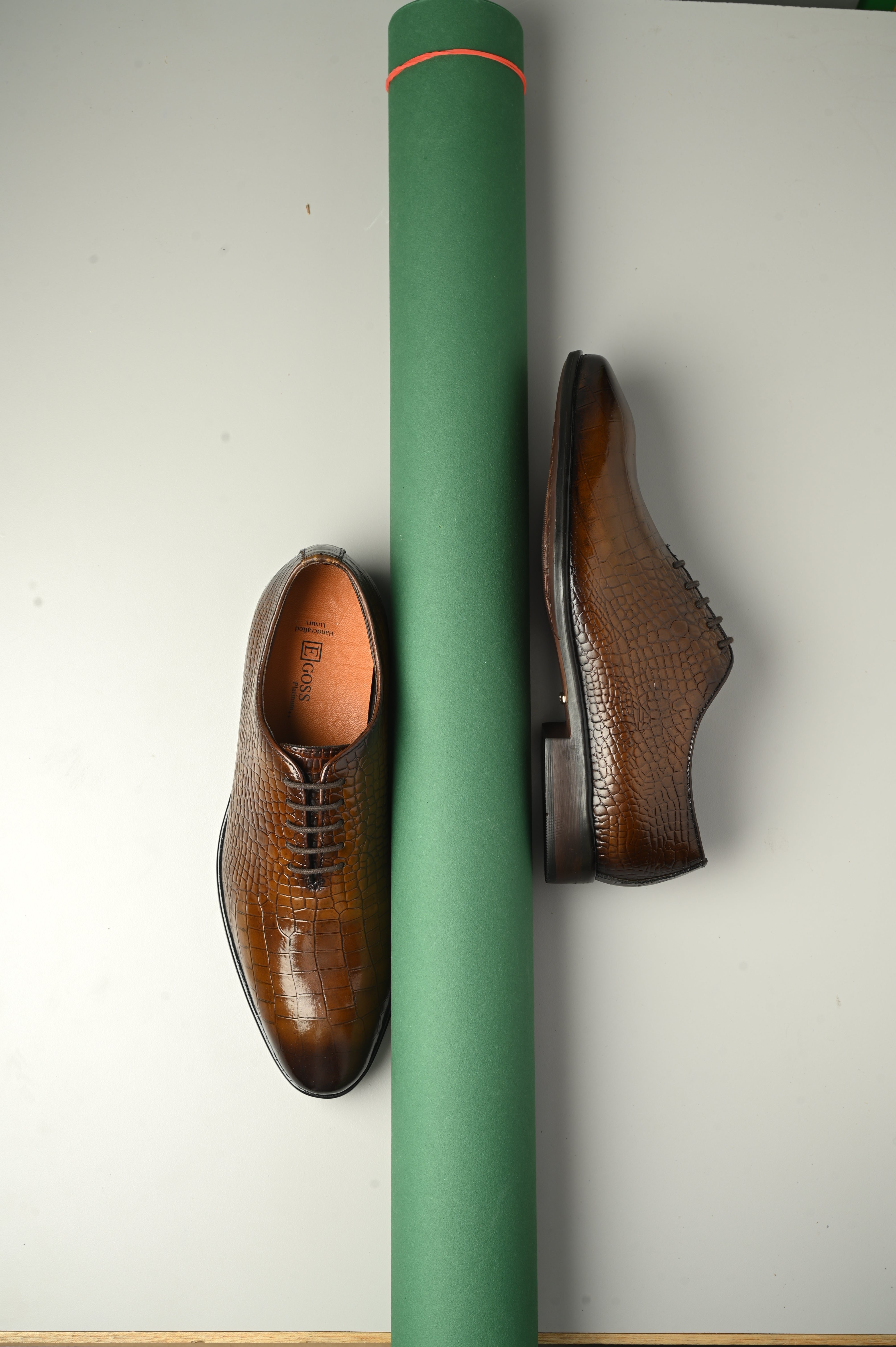Egoss Shoes Egoss Textured Leather Lace-Up Shoes