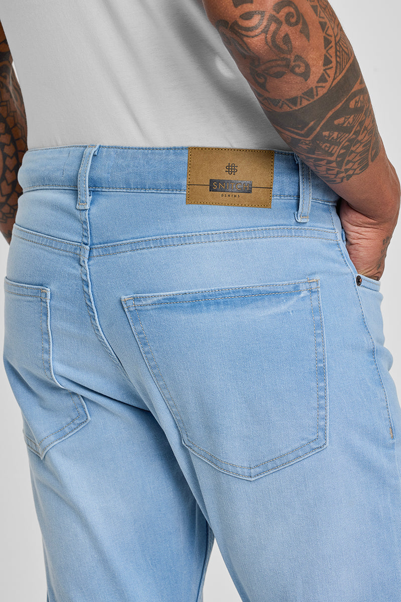 SNITCH Light Blue Tapered Fit Jeans - view 6