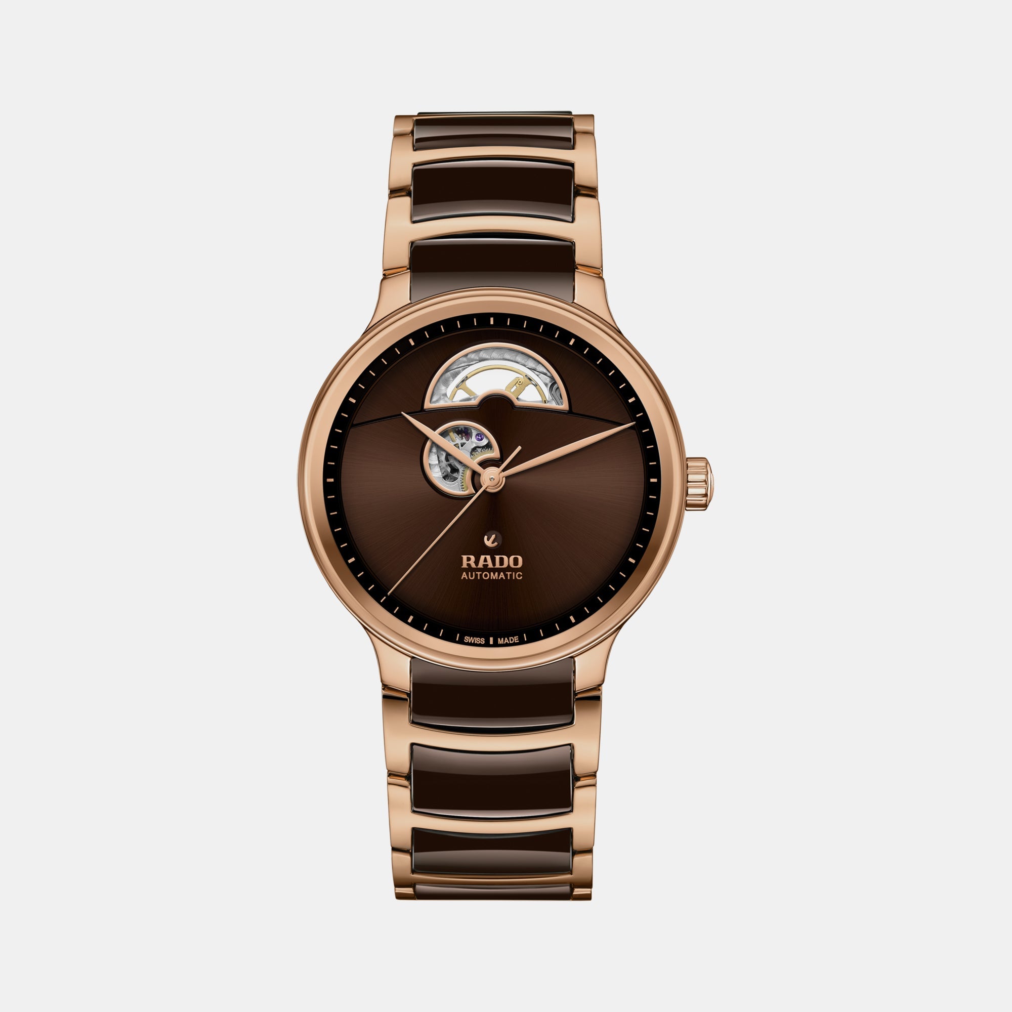 Rado Centrix Men Automatic Brown Dial Analog Ceramic Watch R30013302