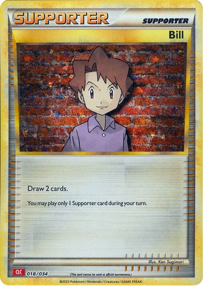 Clc tcgc-clc018 holo – Pokémon Bill - 018/034 - Promo - CLC [tcgc-CLC018] [Holo]