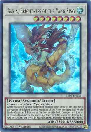 Baxia brightness – Yu-Gi-Oh! Baxia, Brightness of the Yang Zing - GFP2-EN130 - Ultra Rare - 1st Edition