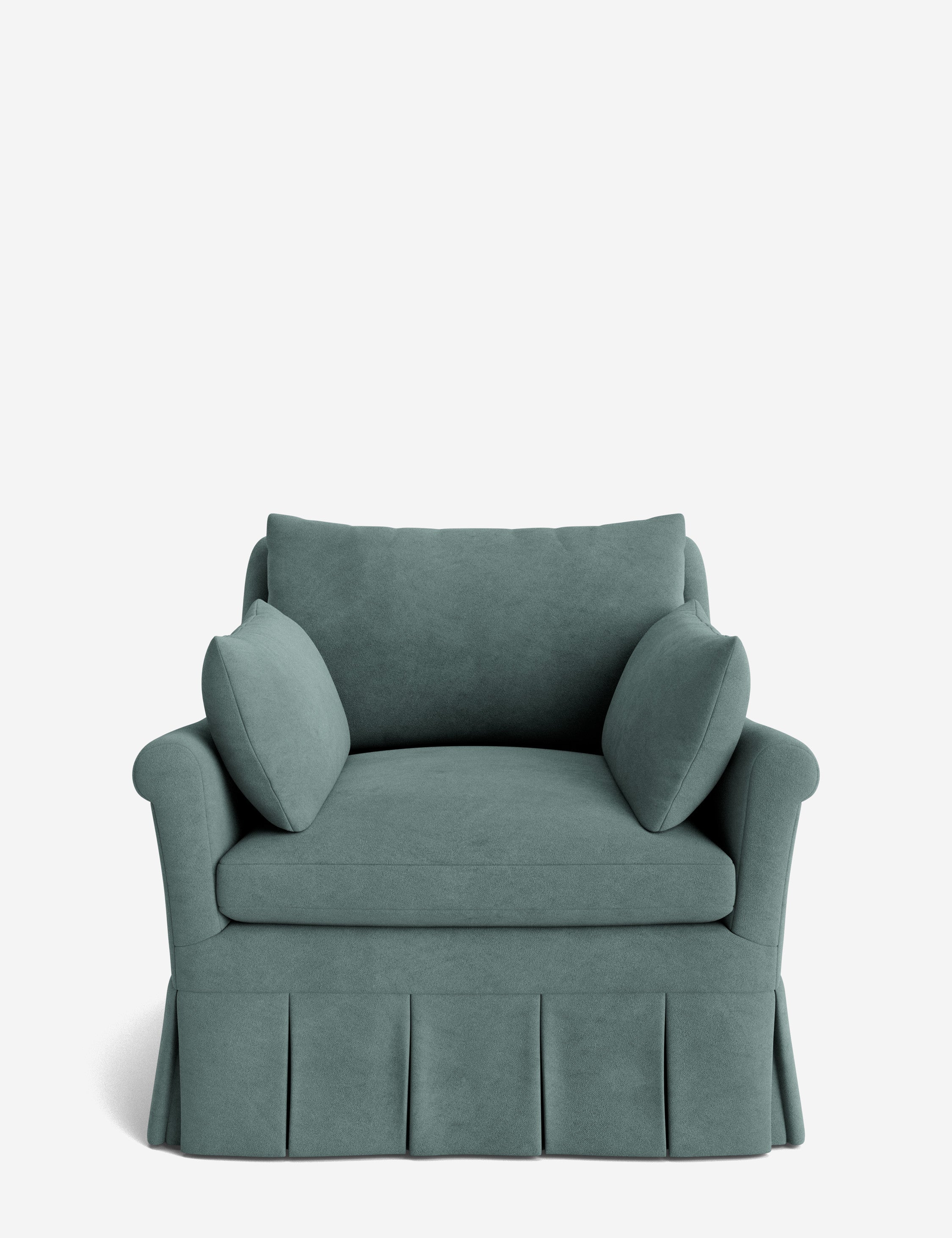 Lulu and Georgia Portola Rolled Arm Luxe Depth Pleated Chair - view 57
