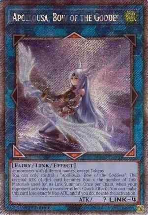 Yu-Gi-Oh! Apollousa, Bow of the Goddess - Alternate Art - RA02-EN040 - Platinum Secret Rare - 1st Edition