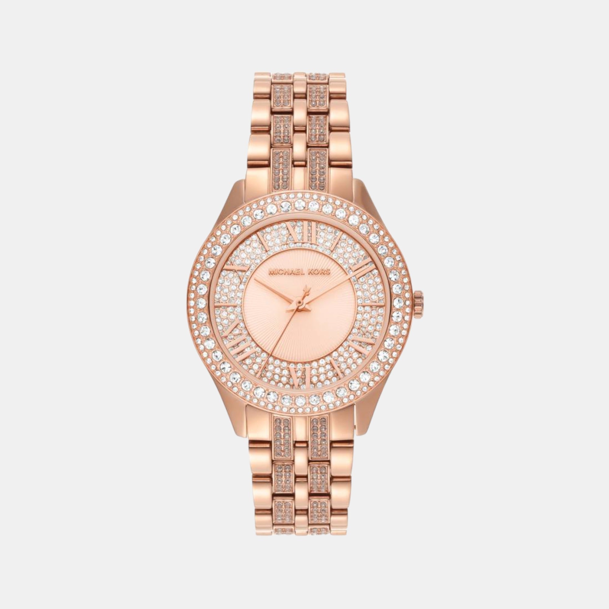 Michael Kors Harlowe Women Quartz Rose Gold Dial Analog Stainless Steel Watch MK4710