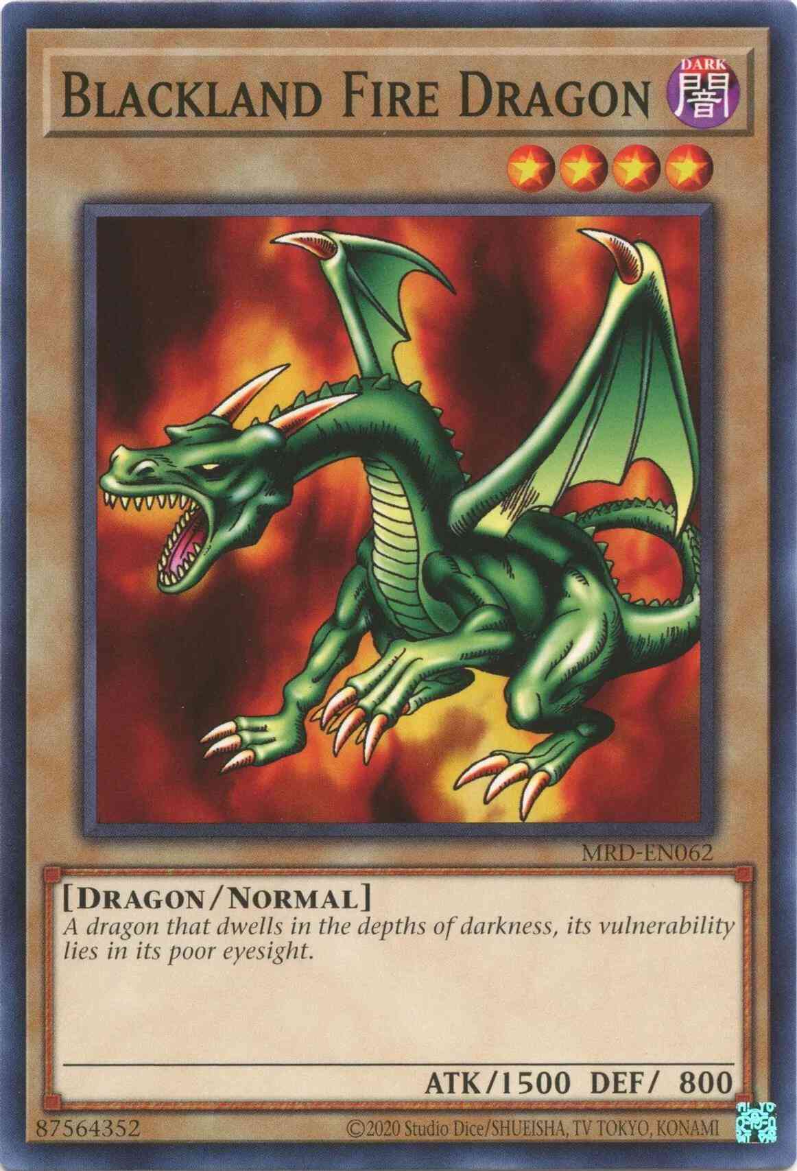 Yu-Gi-Oh! Blackland Fire Dragon - 25th Anniversary - MRD-EN062 - Common - Unlimited