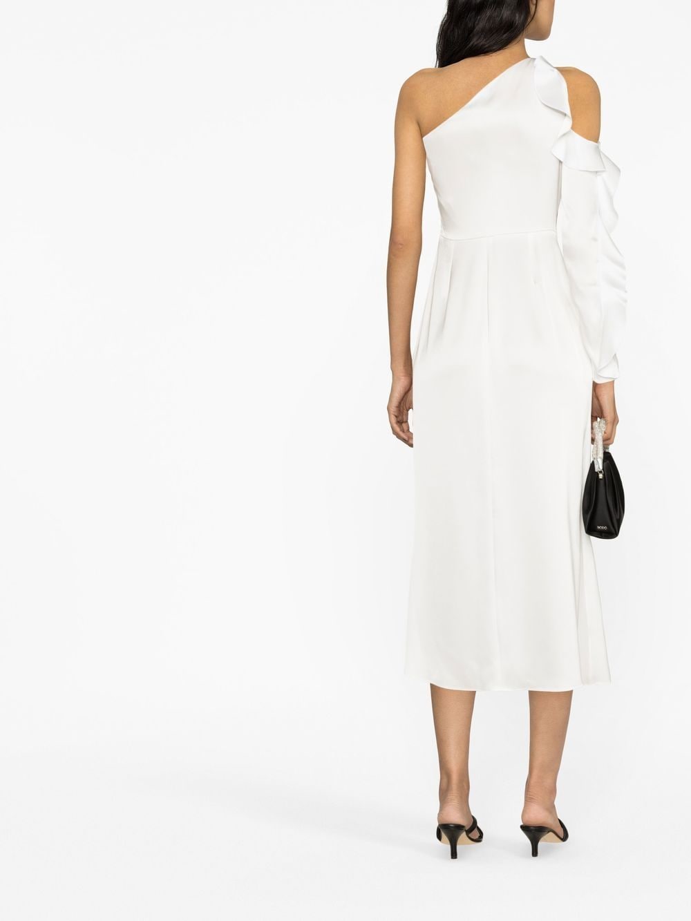 David Koma Ruffle detail one shoulder midi dress - view 2