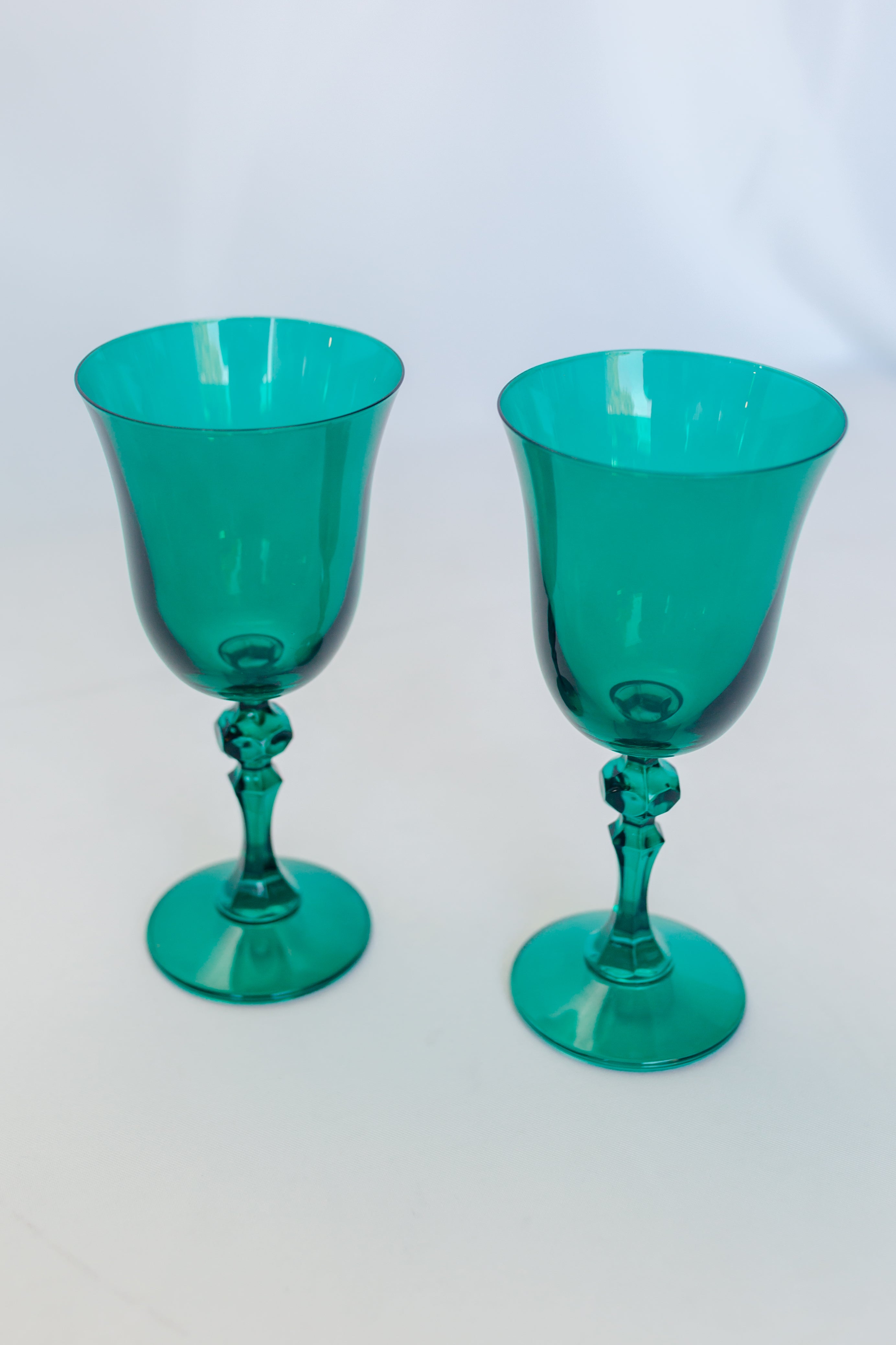 Estelle Colored Glass Estelle Colored Regal Goblet - Set of 2 {Emerald Green} - view 2