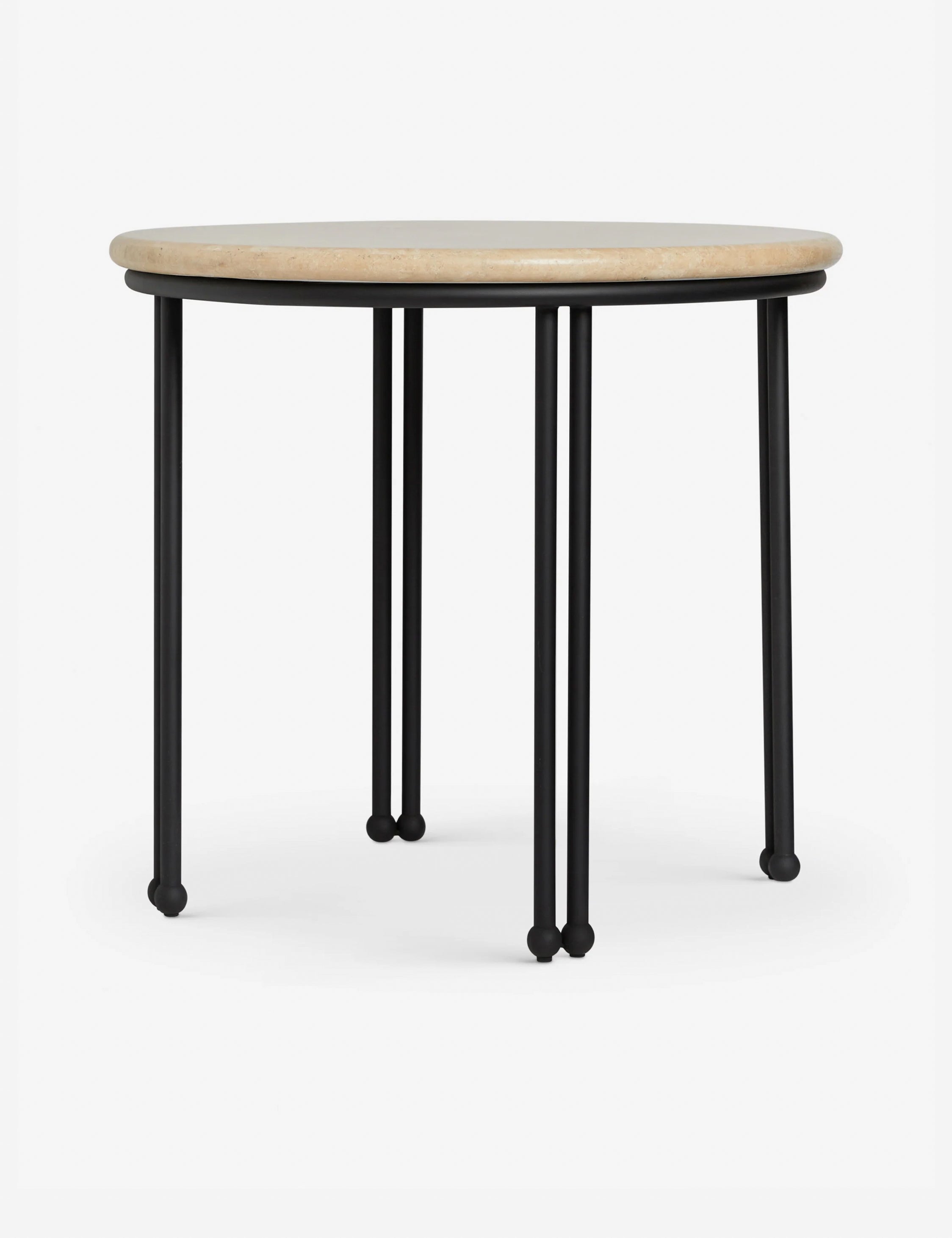 Lulu and Georgia Lanata Outdoor Bistro Table – Travertine