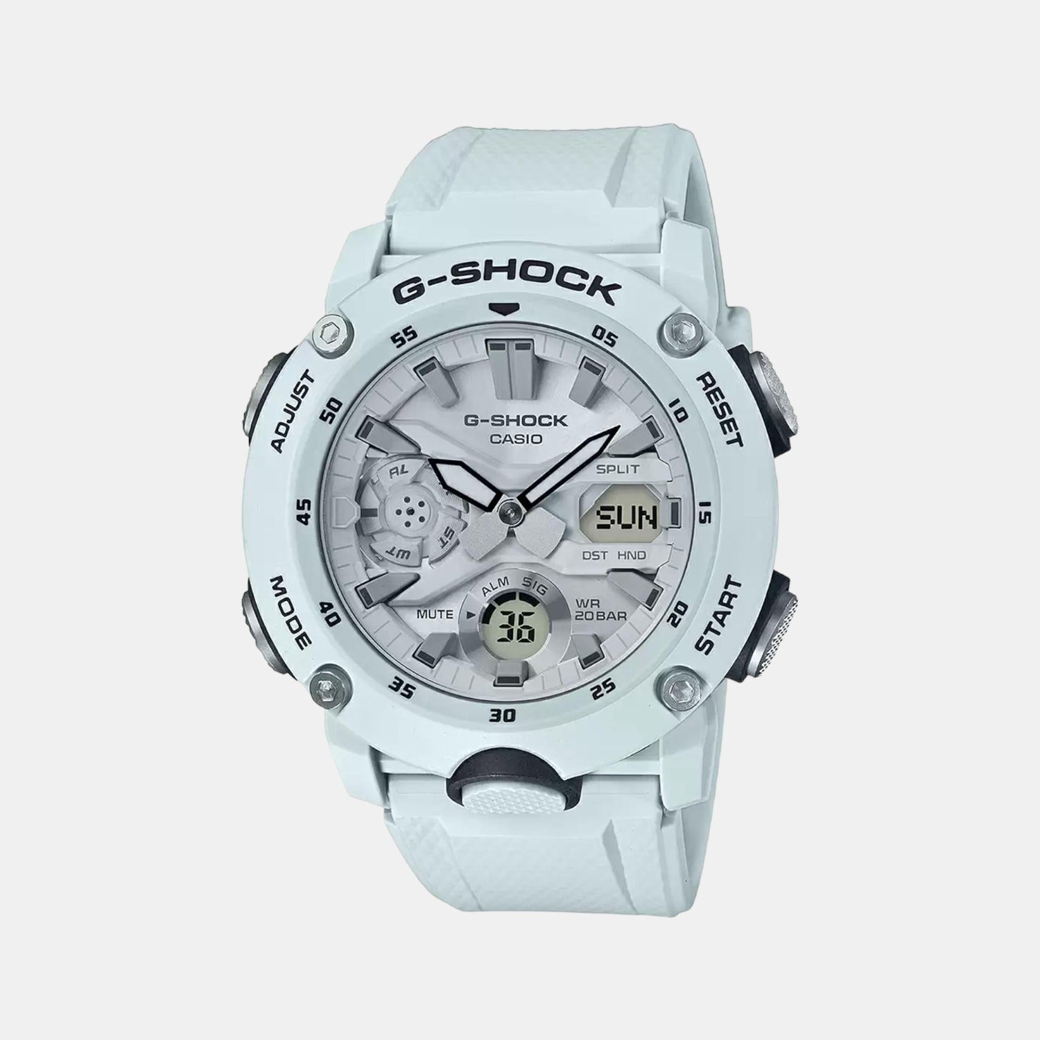 Casio G-Shock Men Quartz White Dial Analog-Digital Resin Watch G971