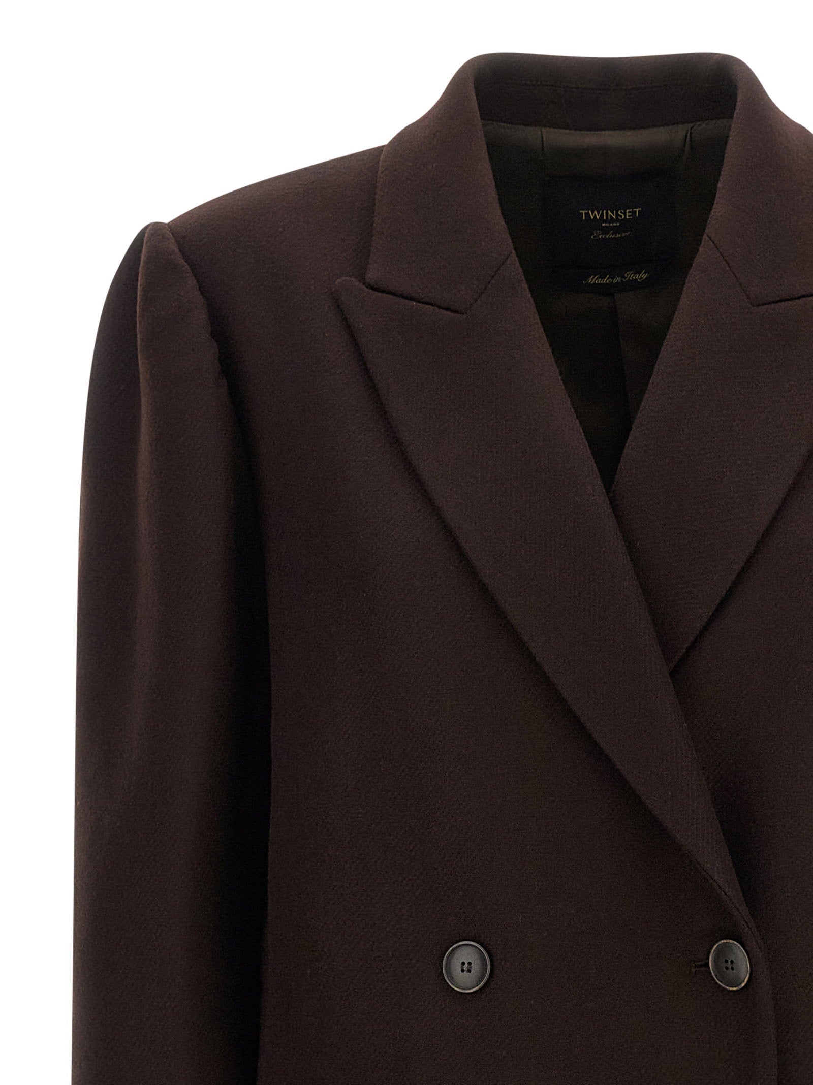 Twin Set Double-breasted Coat – 80% wool, 20% polyamide - view 3