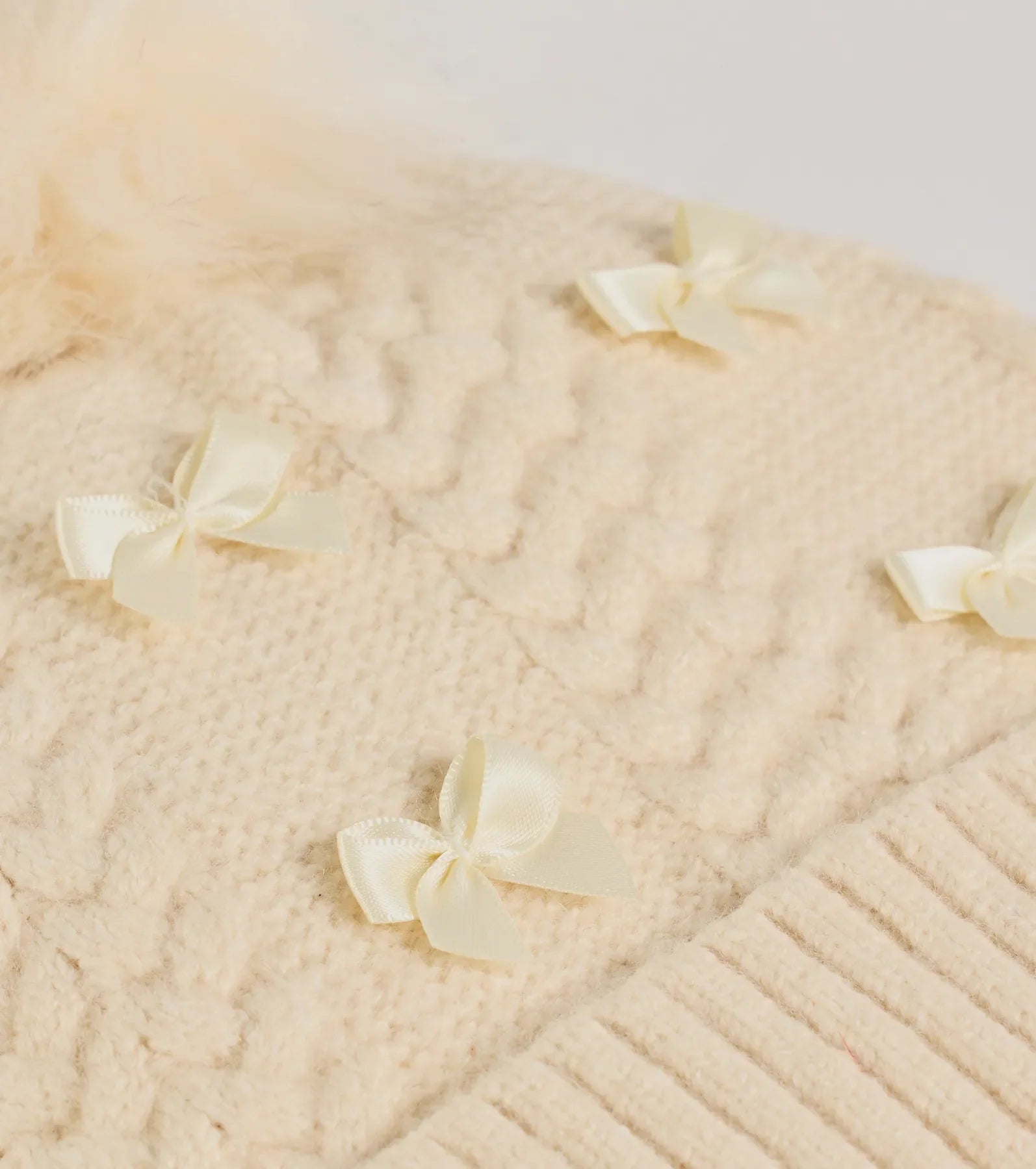 Windsor Stay Toasty Bow And Pom Knit Beanie - view 2