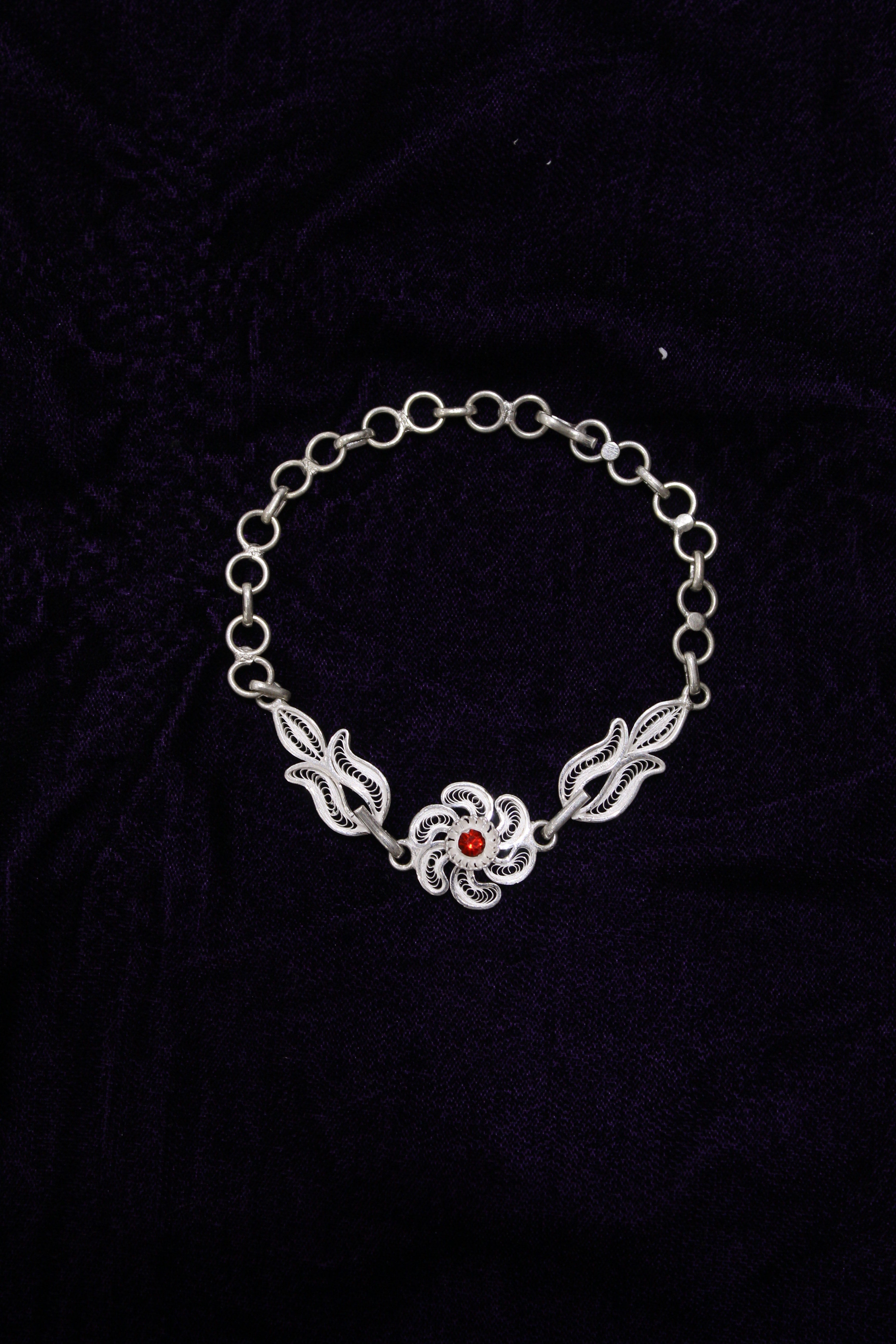 Indianvillez Tarakasi Silver Filigree Bracelet For Women - view 3