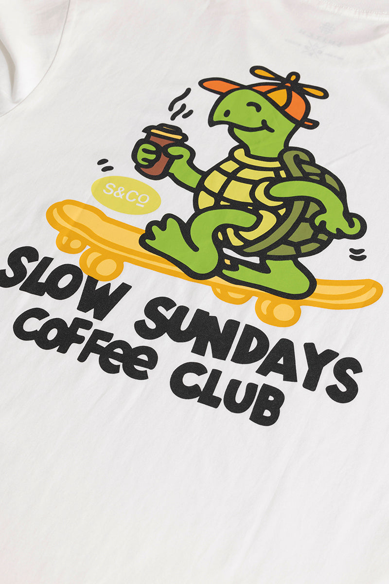 SNITCH Slow Sundays White Oversized T-Shirt - view 9