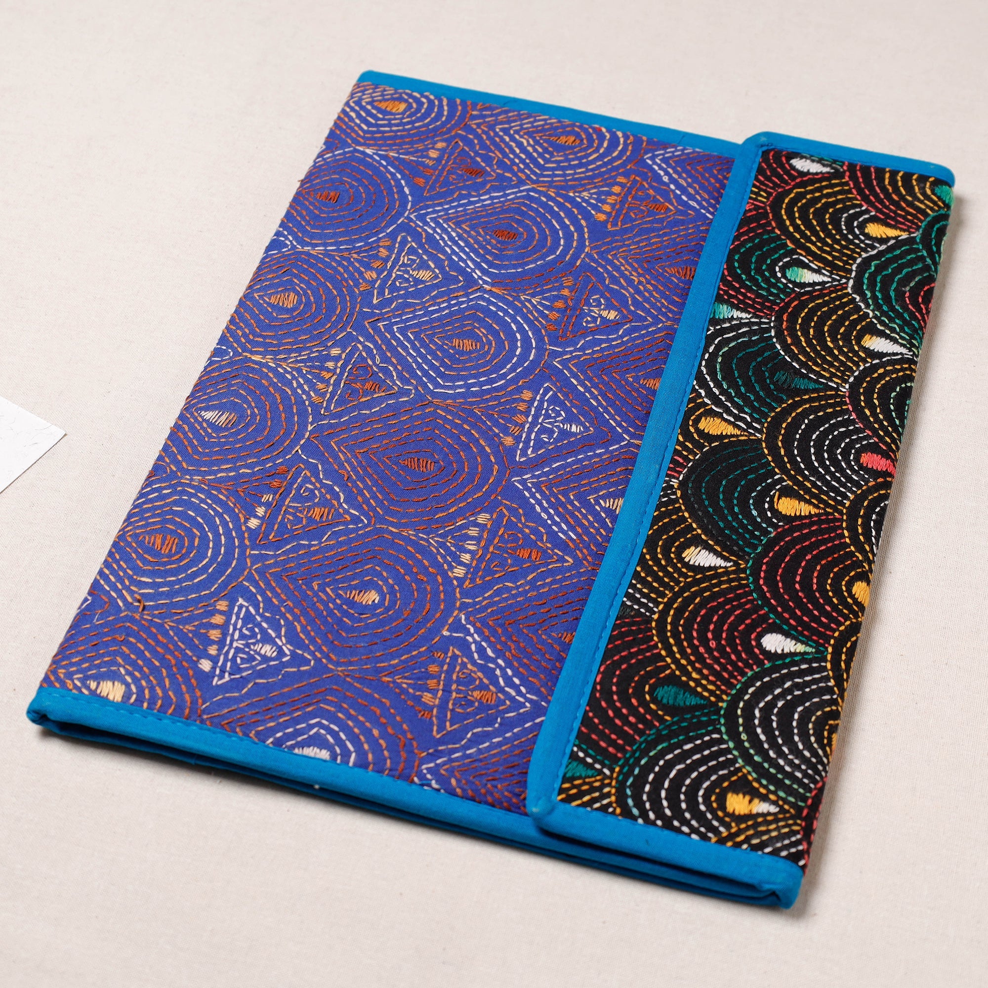 ASALKAAR Bengal Kantha Work Handcrafted File Folder - view 2