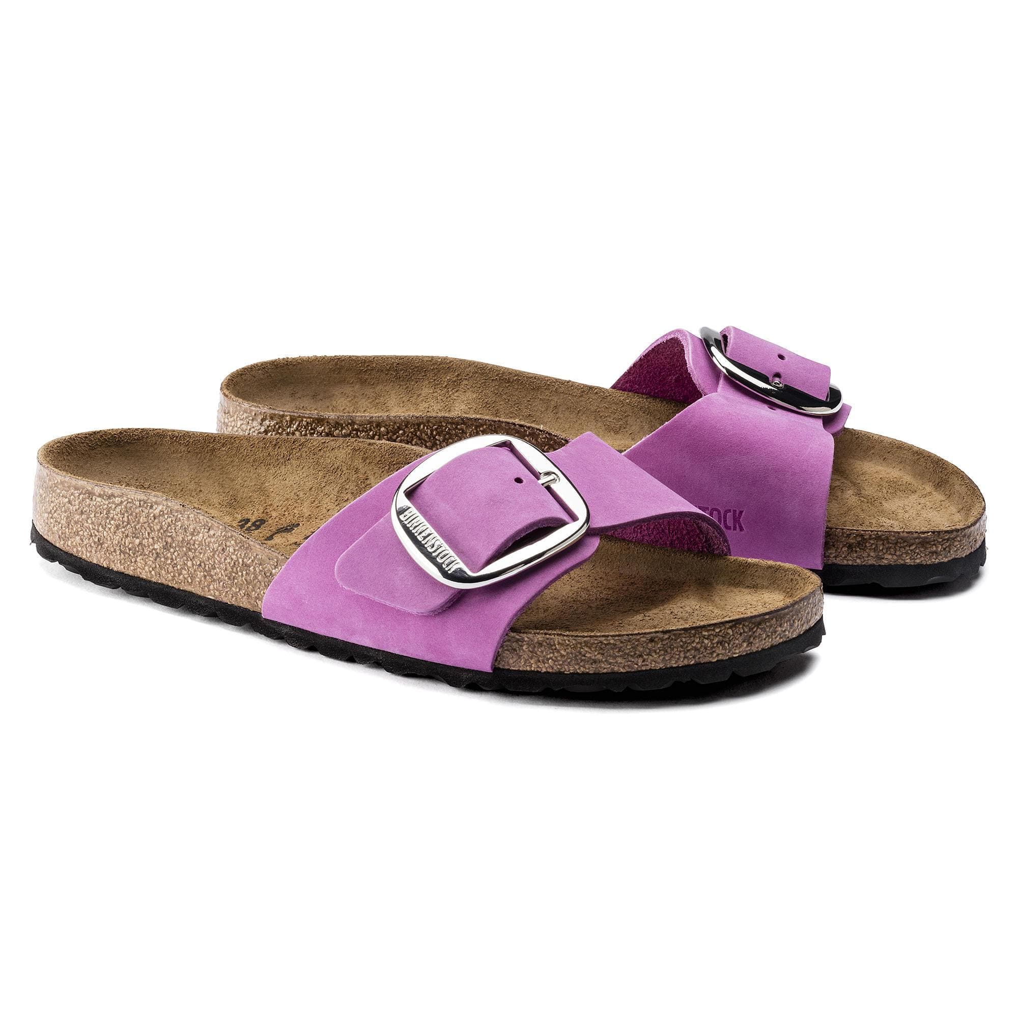 Birkenstock Madrid Big Buckle Nubuck Leather – Purple Purple/Orchid - view 3