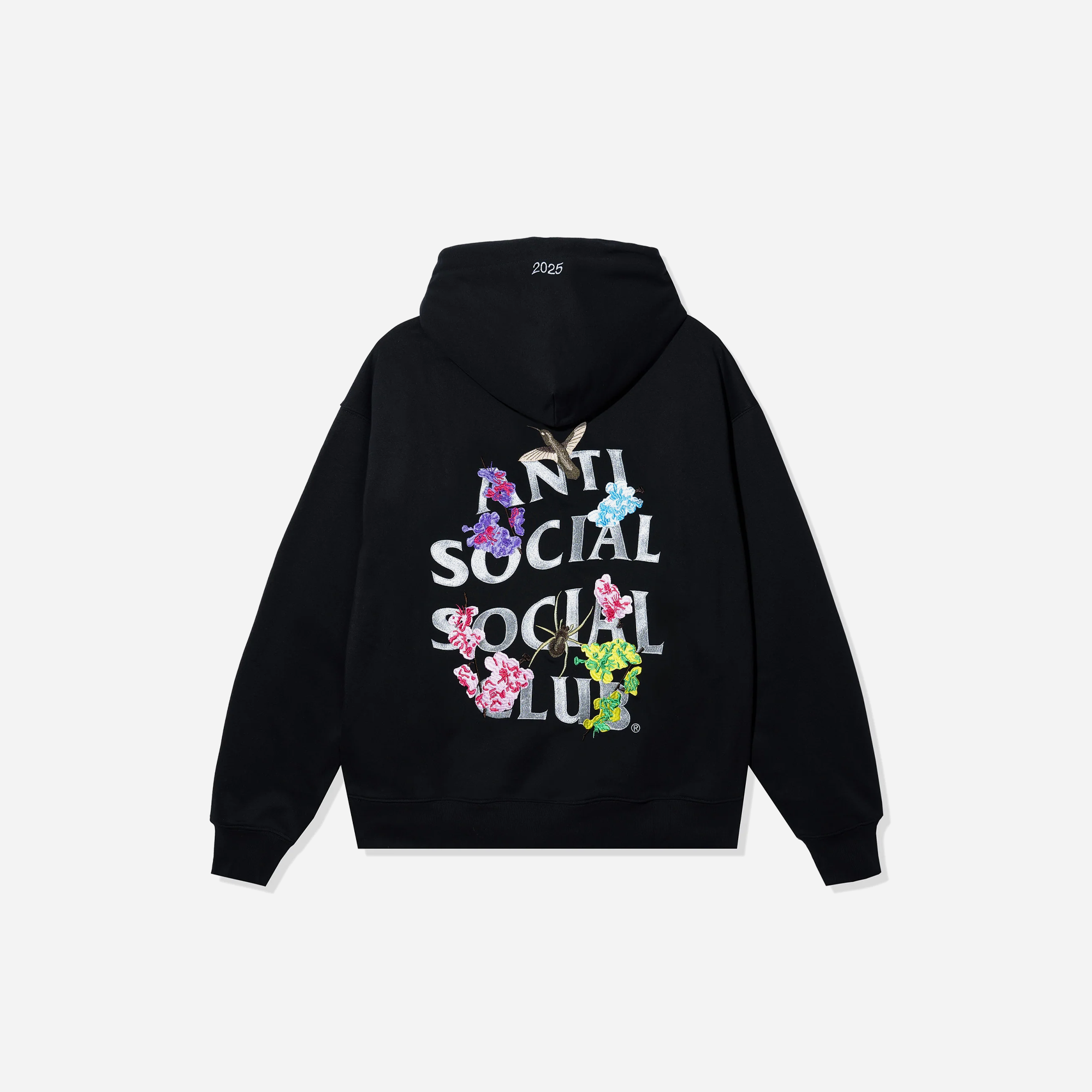 Anti Social Social Club Reflective Embroidered 2025 Club Hoodie Black - view 2