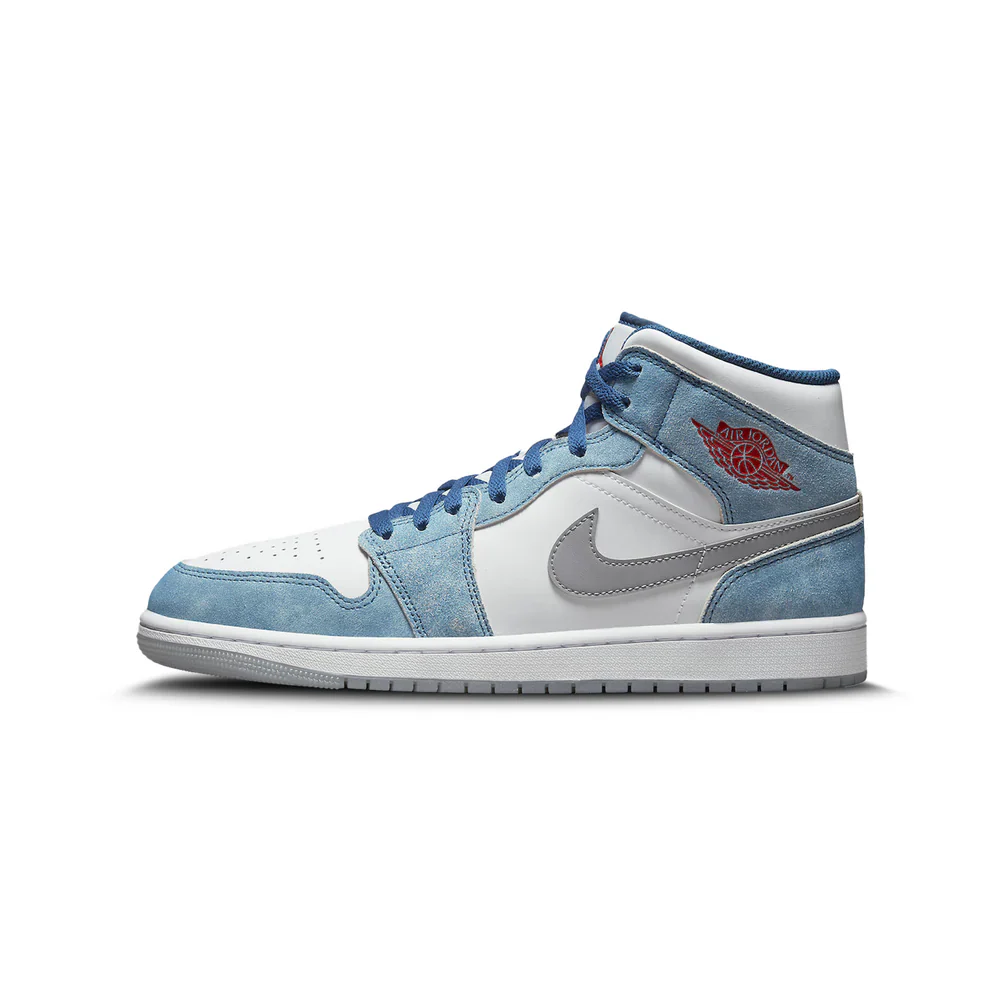 Cop Underdog Air Jordan 1 Mid French Blue Fire Red
