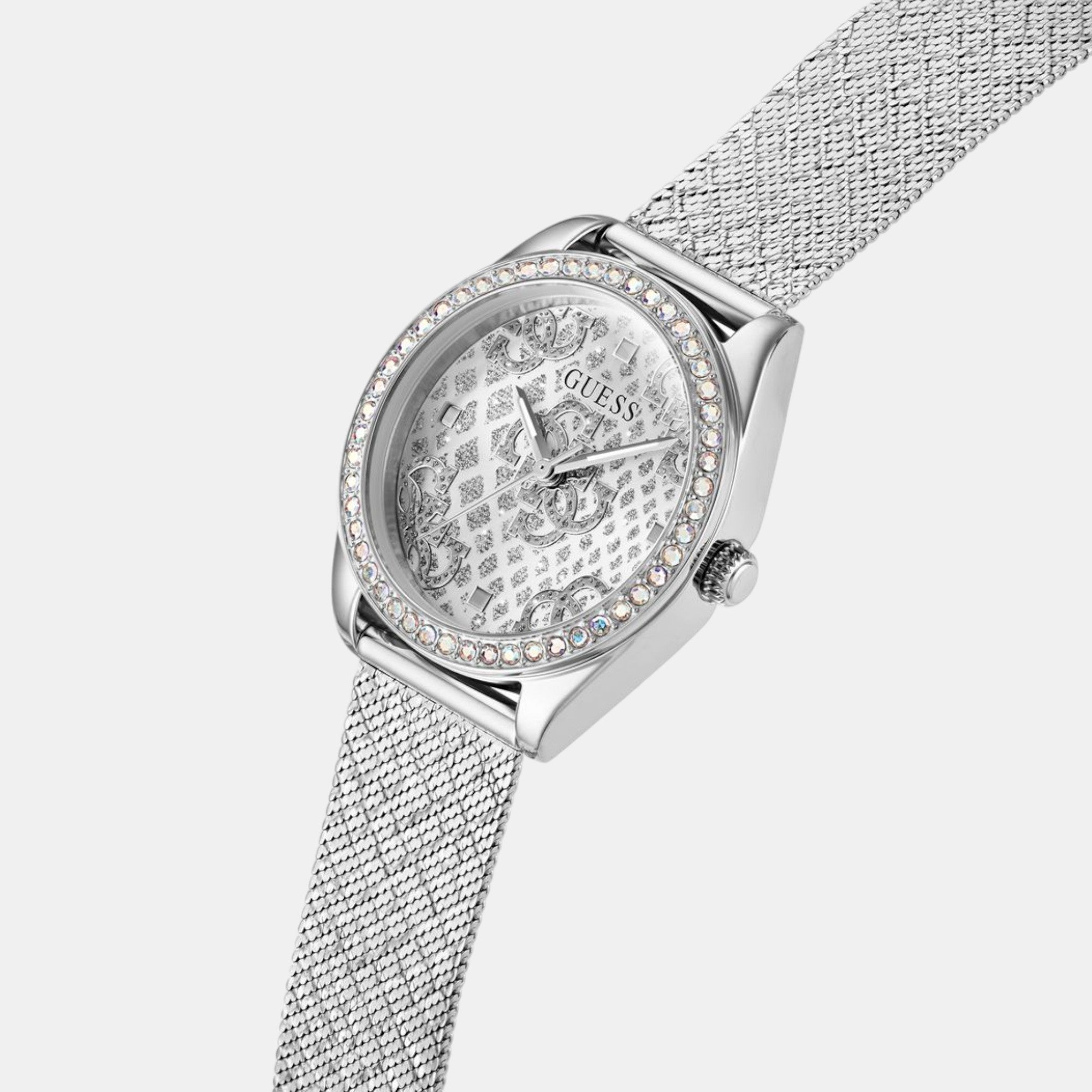 Guess Boa Women Quartz Silver Dial Analog Mesh Watch GW0748L1 - view 3