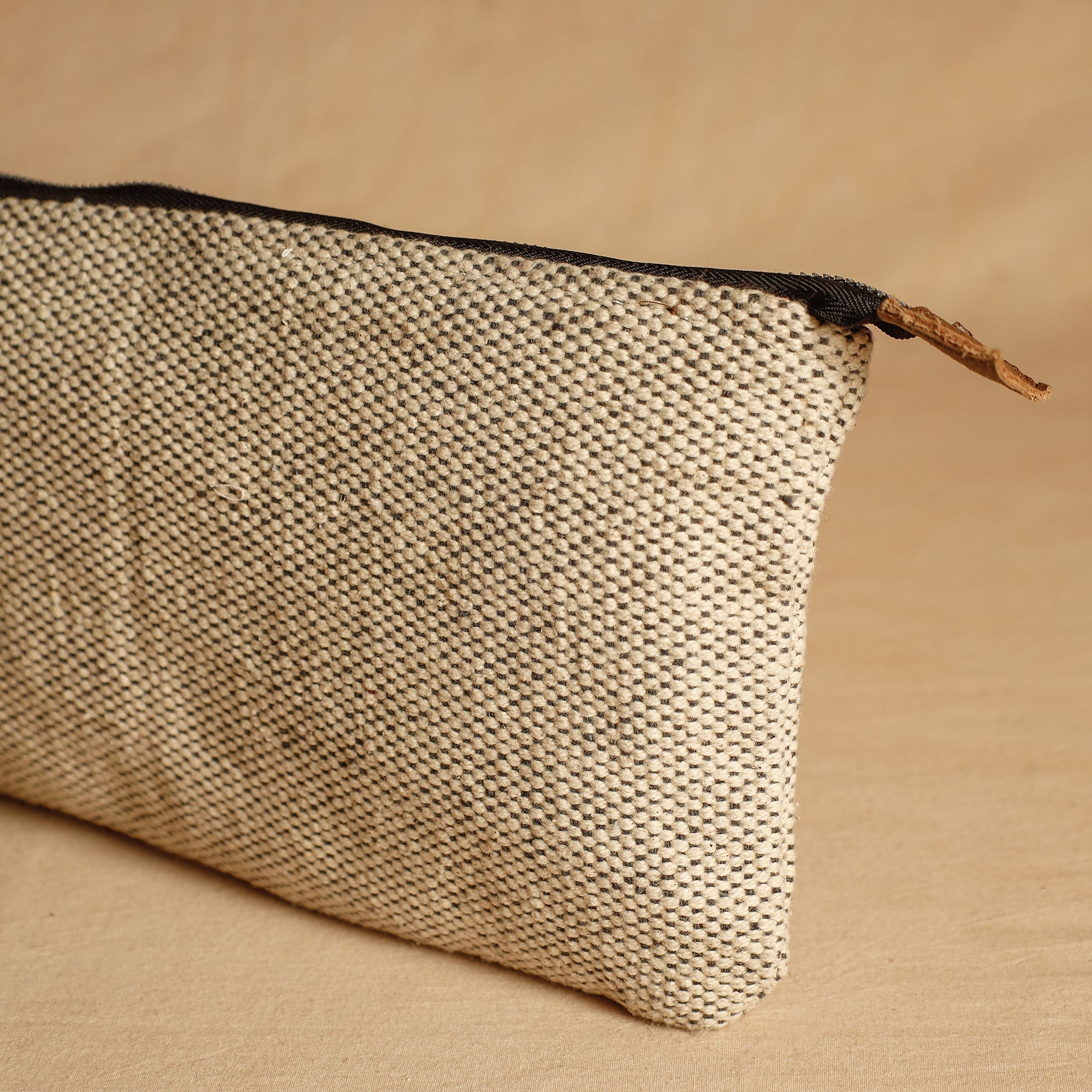 HAVELI CHRONICLES Beige - Jaipur Block Printed Handloom Cotton Multipurpose Toiletry Pouch (7 x 12 in) - view 3