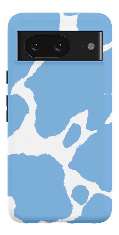 Casetry Current MOOd | Light Blue Cow Print Google Pixel Case - view 13