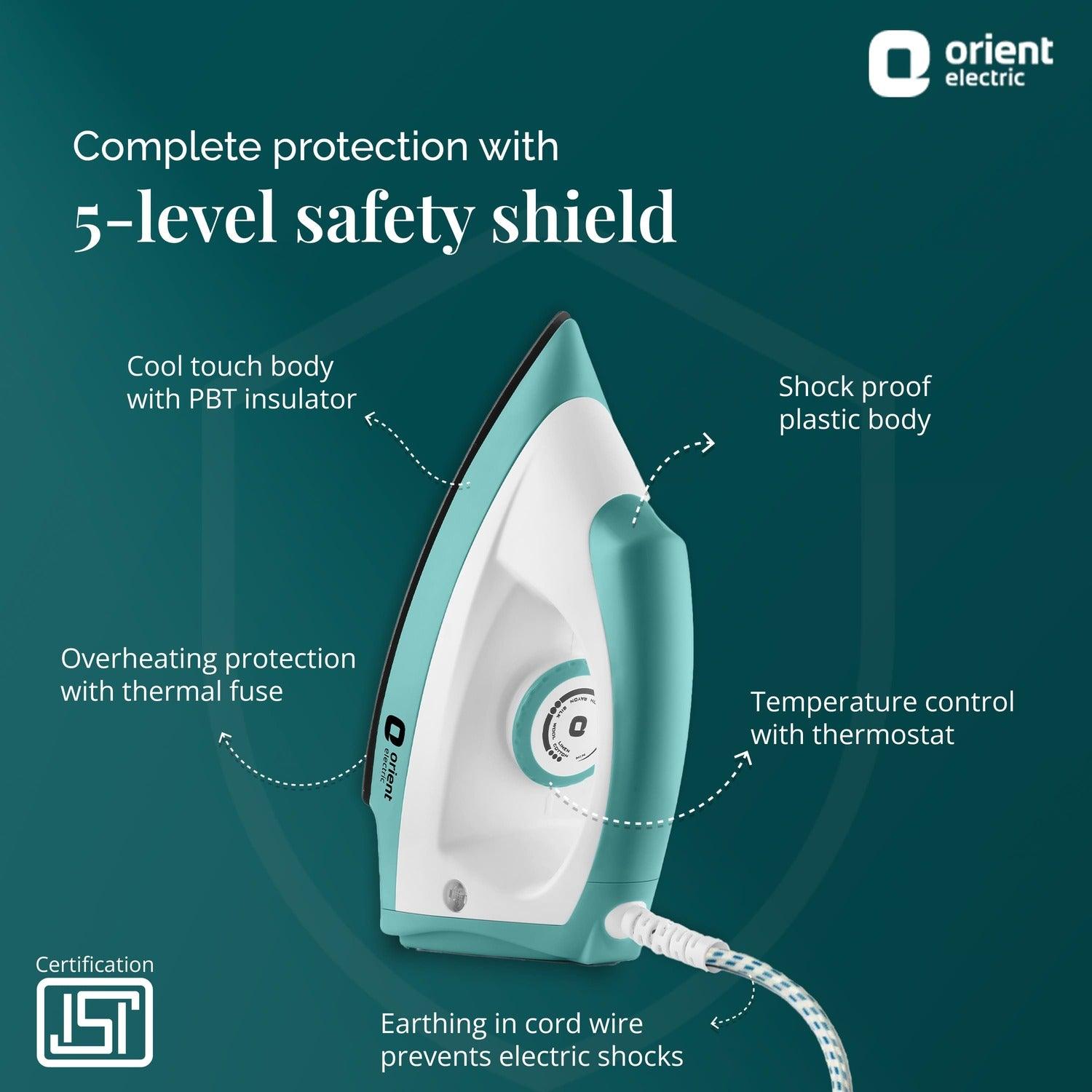 Orient Electric Fabrijoy 1000W Non-Stick Dry Iron for Clothes - view 5