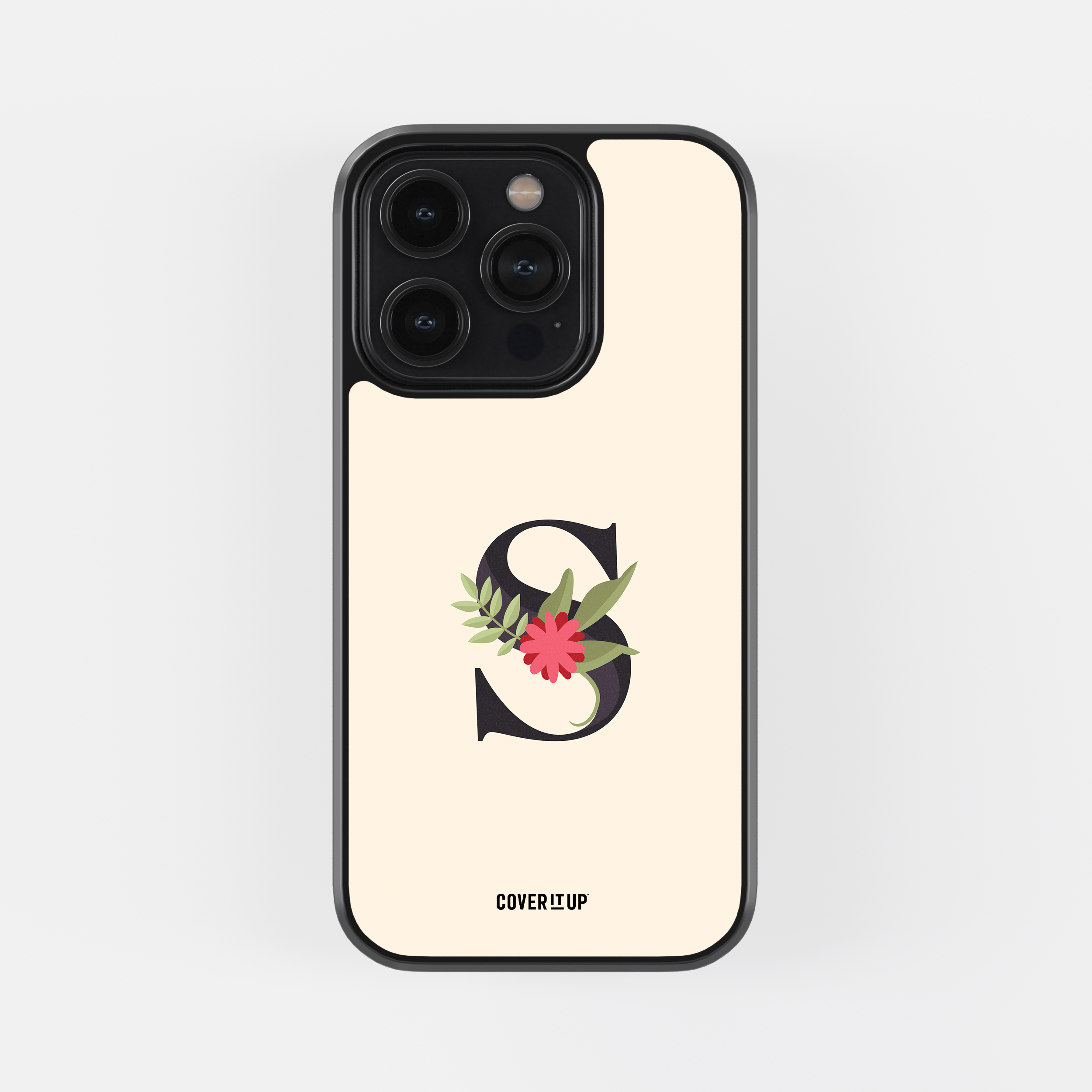 Design Phone Cases Limited Edition Floral Initial Glass Case - view 39
