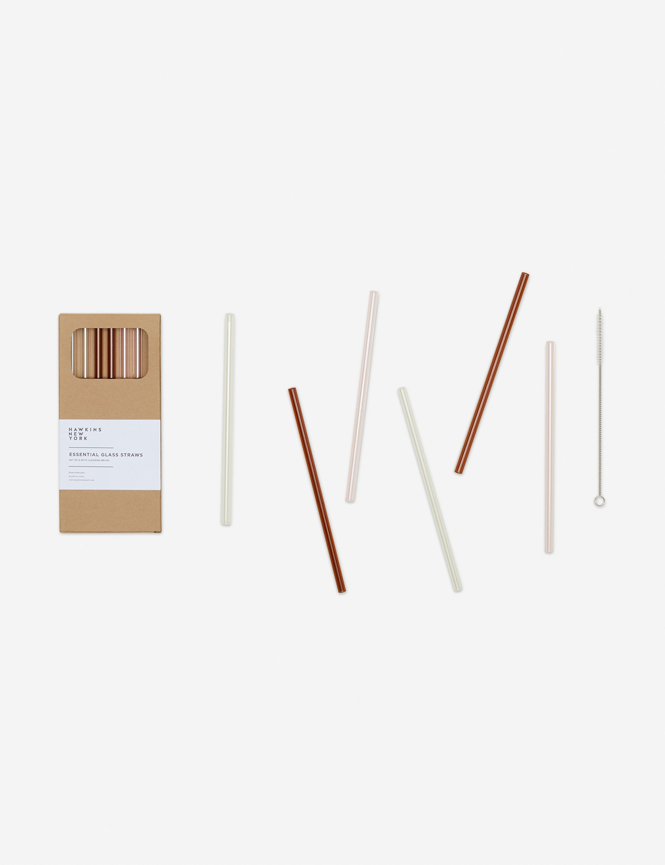 Lulu and Georgia Essential Glass Straws (Set of 6) by Hawkins New York
