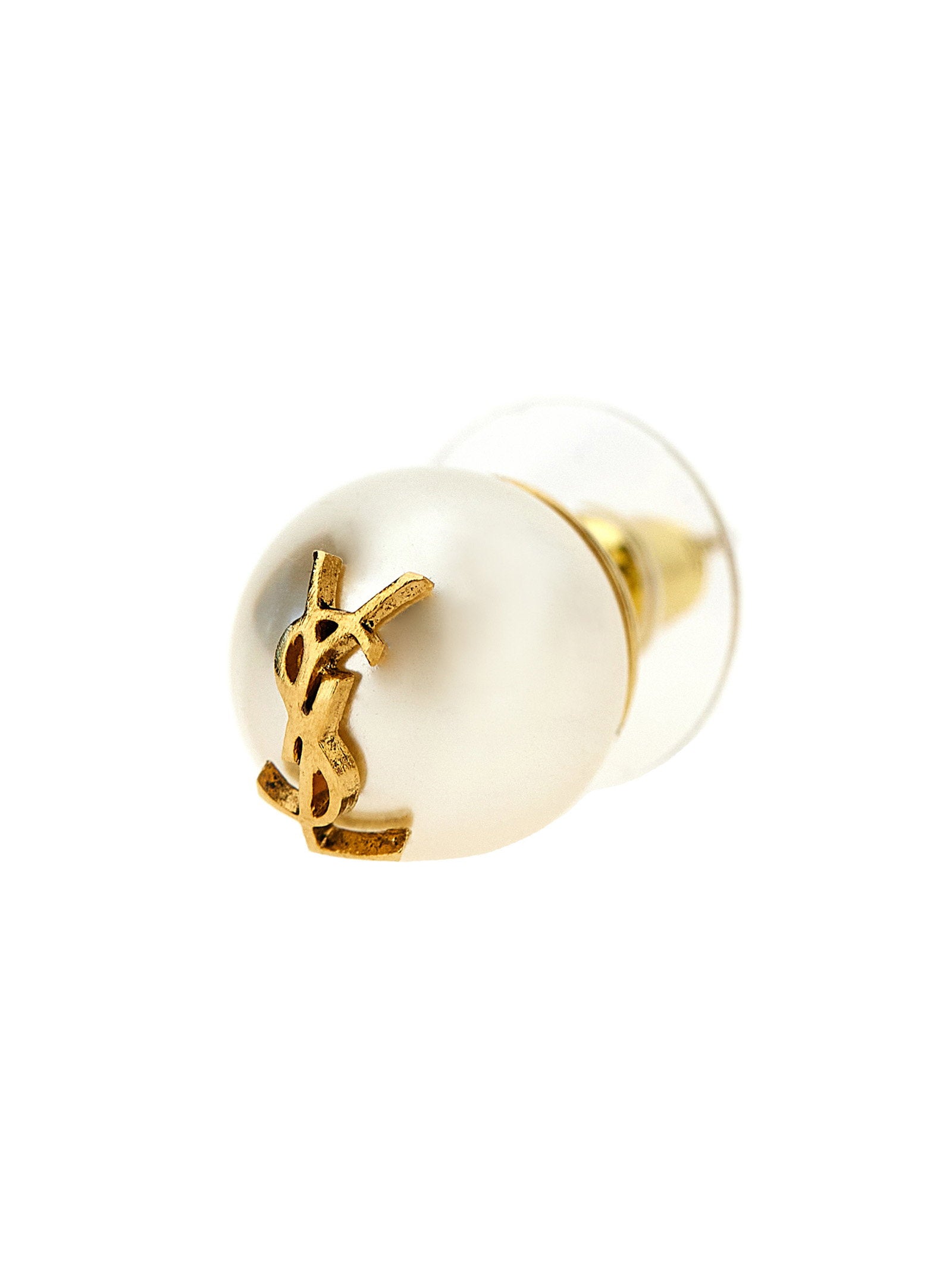Saint Laurent Asymetrique Perle’ Earrings - view 2