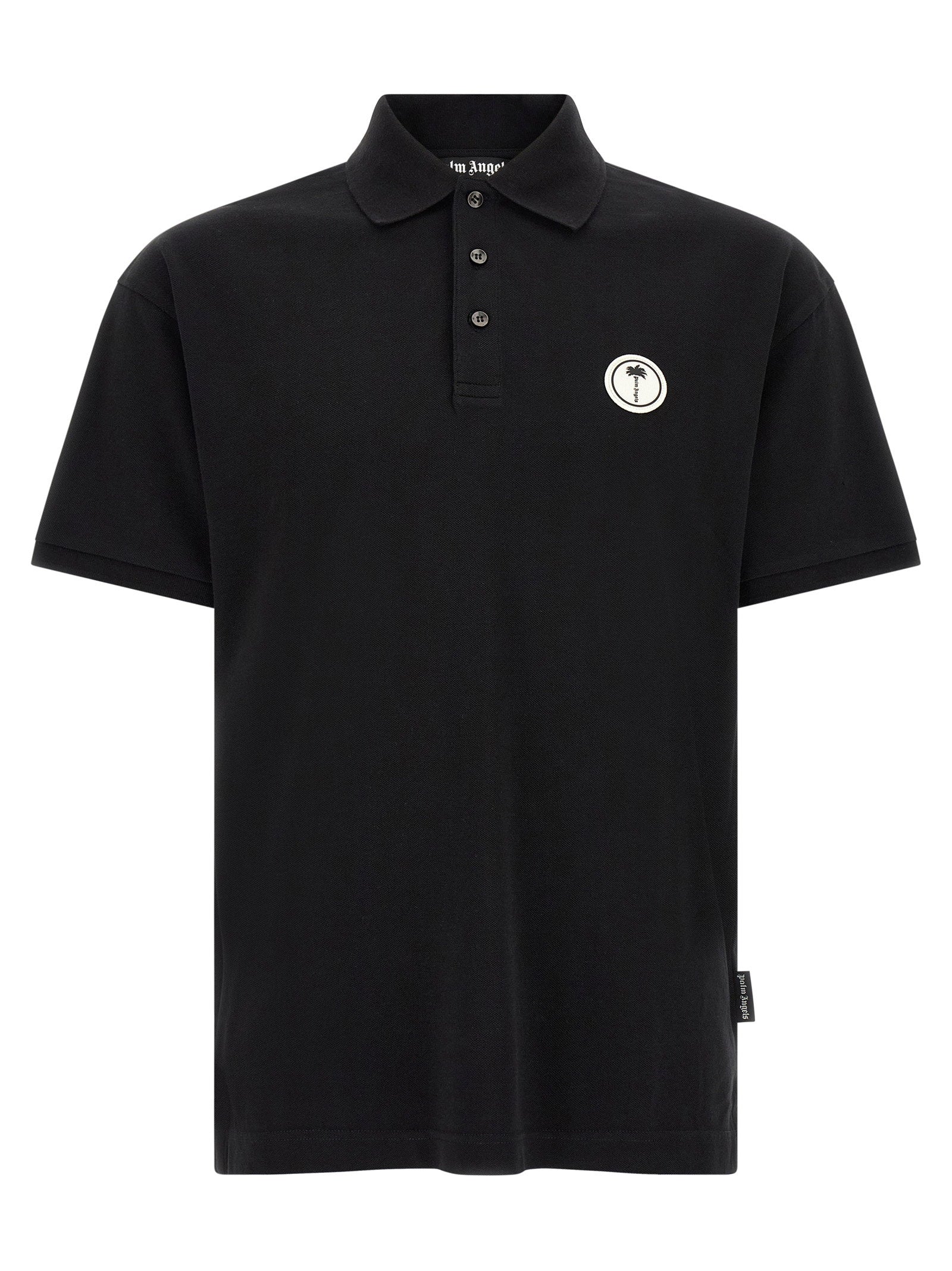 Palm Angels Logo Patch Polo Shirt – 100% cotton