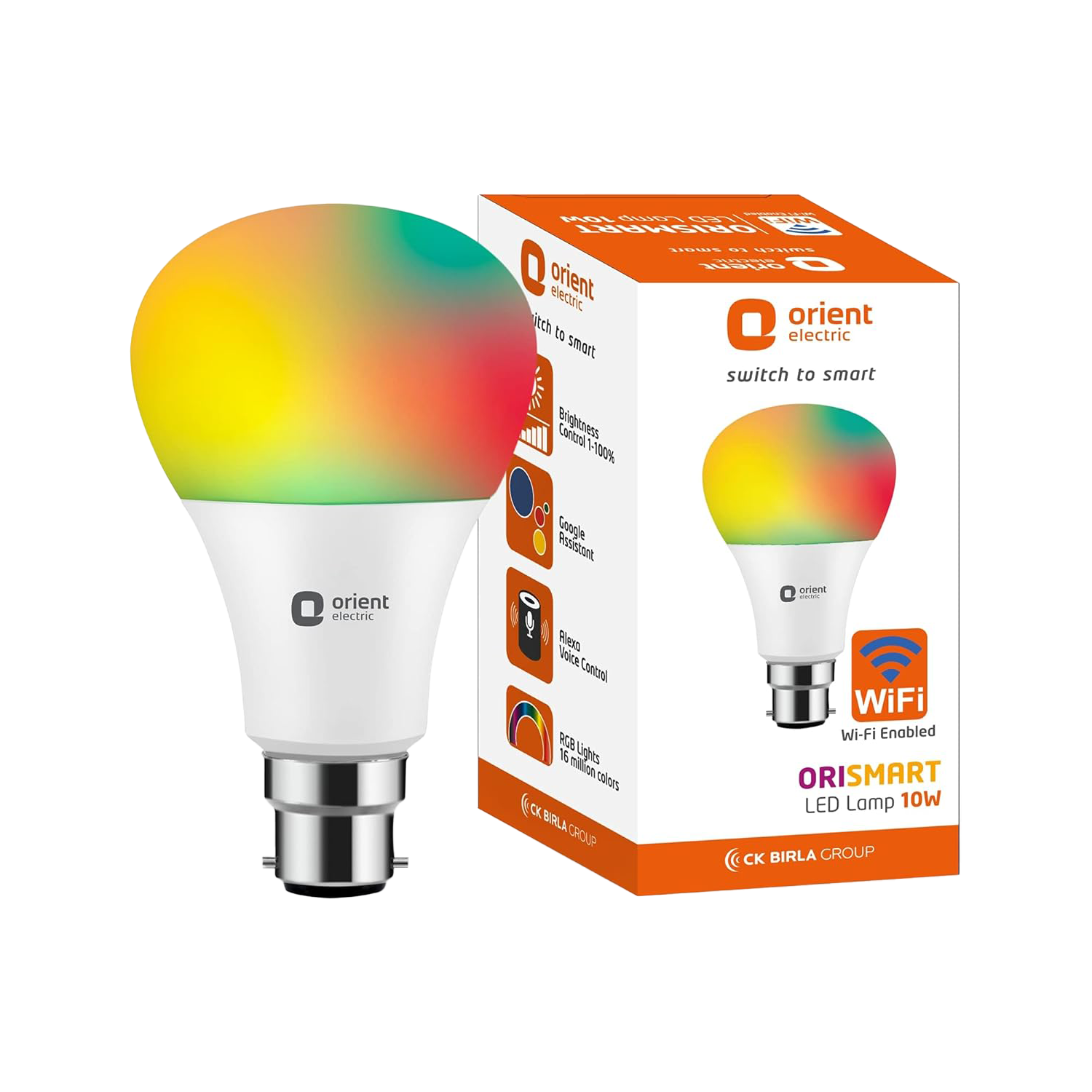 Orient Electric Orismart WiFi Enabled 16 Million Colours LED Bulb