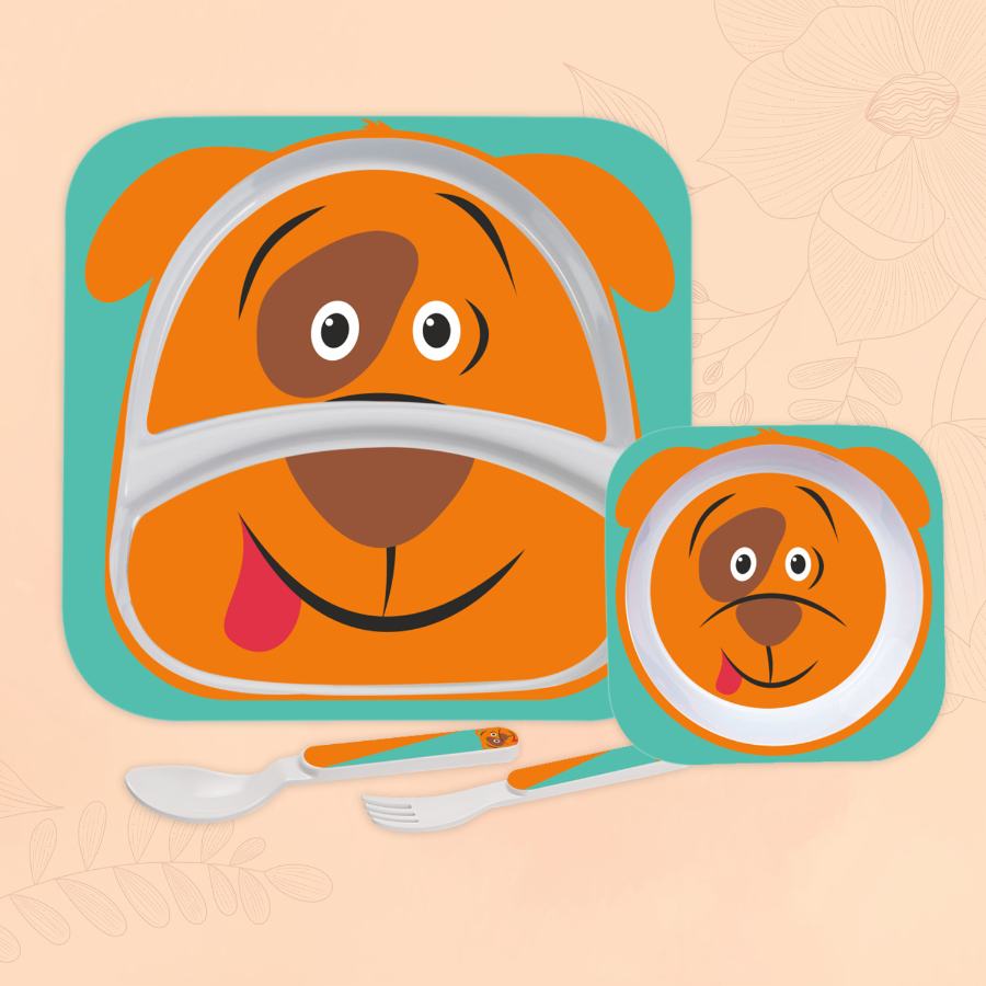 Cello Kids Dog Meal Set – Orange