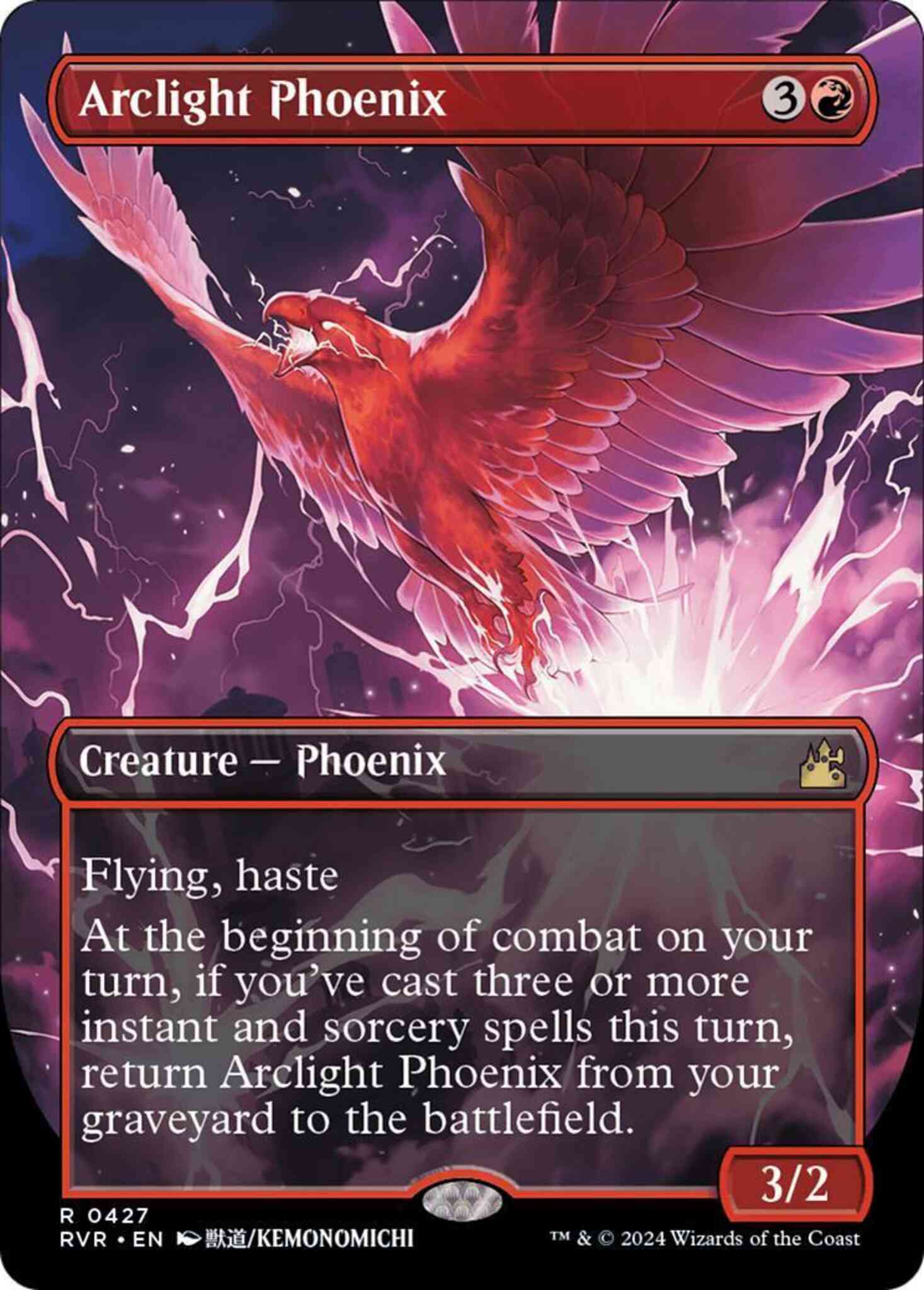 Arclight phoenix 427 – Magic Arclight Phoenix [427] [Borderless] [Anime] [Ravnica Remastered] [Non-Foil]