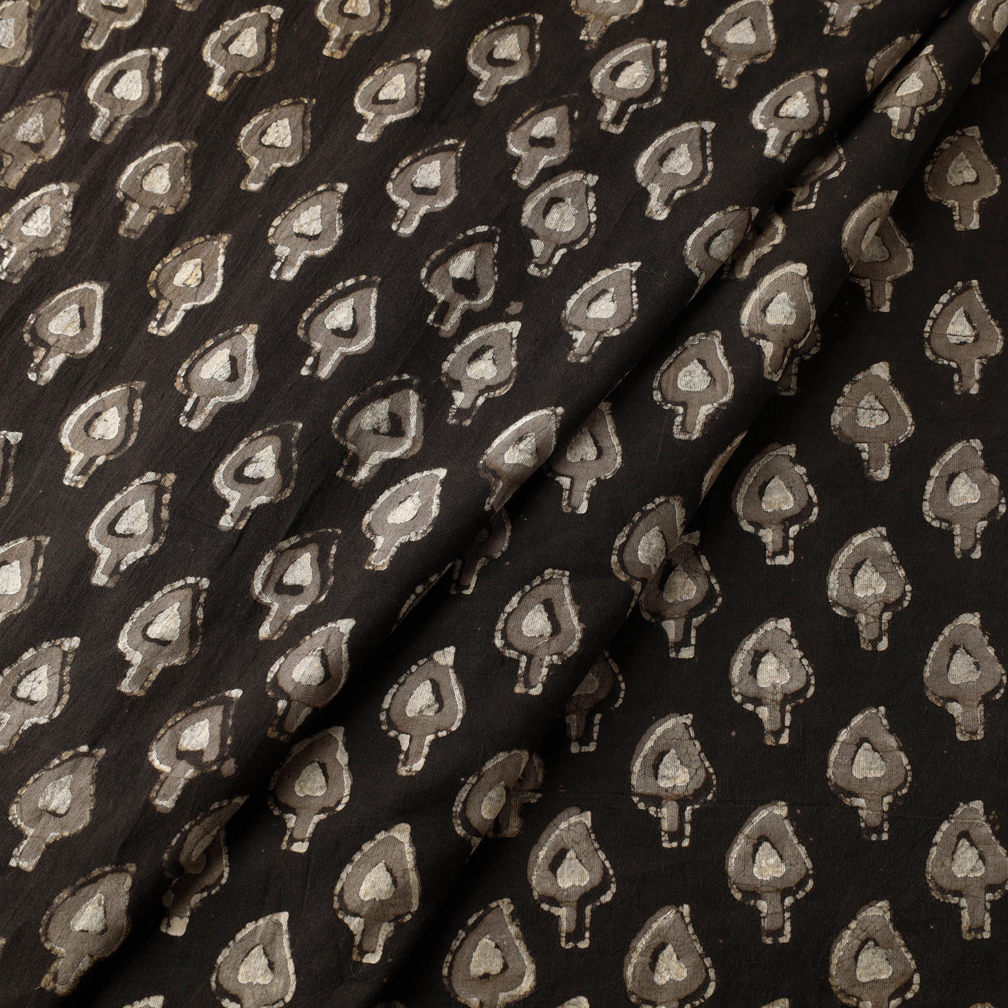 HAVELI CHRONICLES Brown - Pipad Block Printed Cotton Fabric - view 2