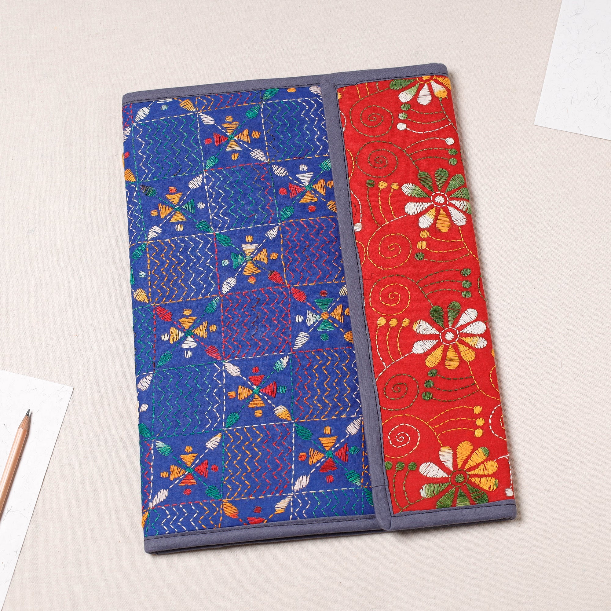 ASALKAAR Bengal Kantha Work Handcrafted File Folder