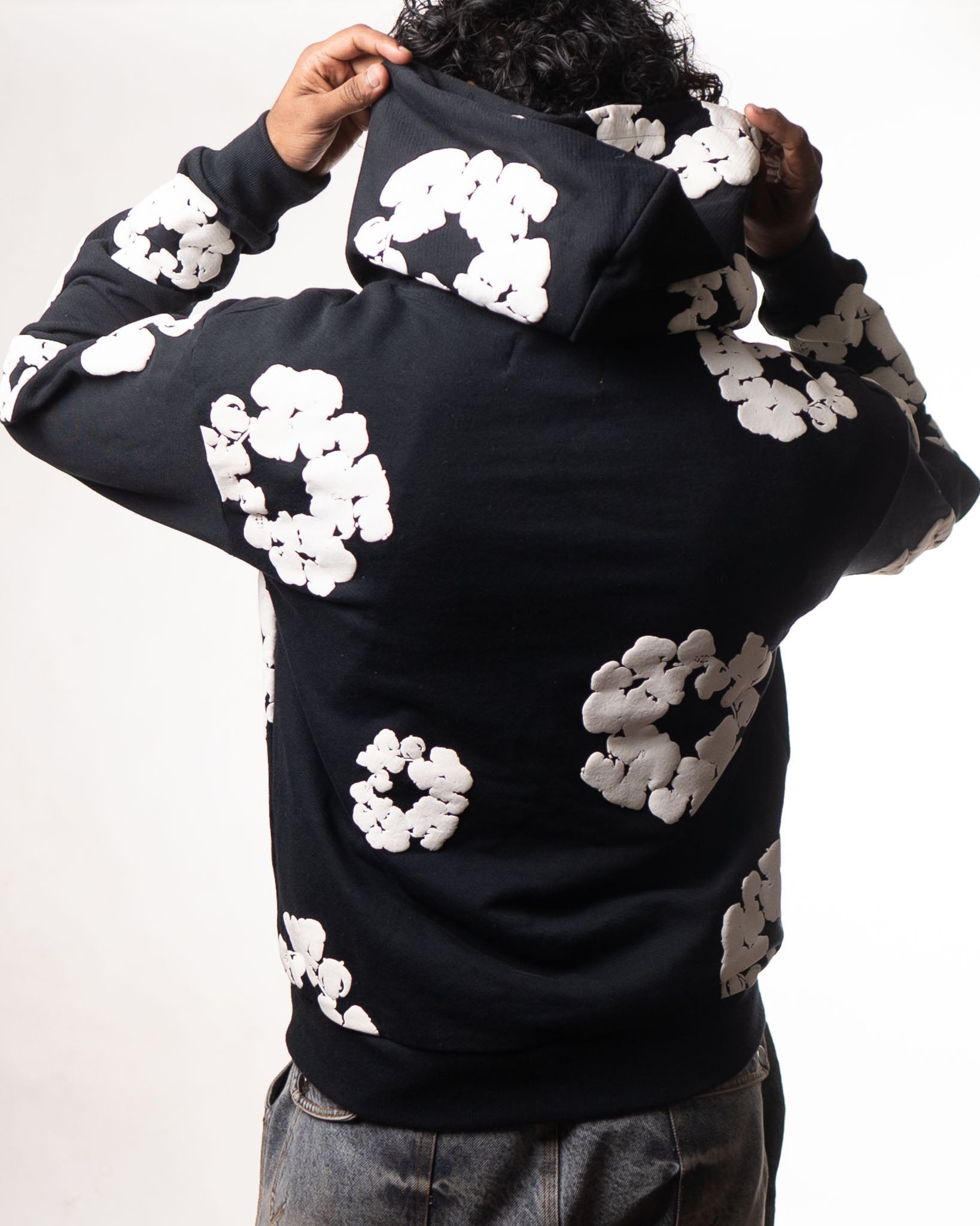 Denim Tears Black&White Floral Hoodie - view 3