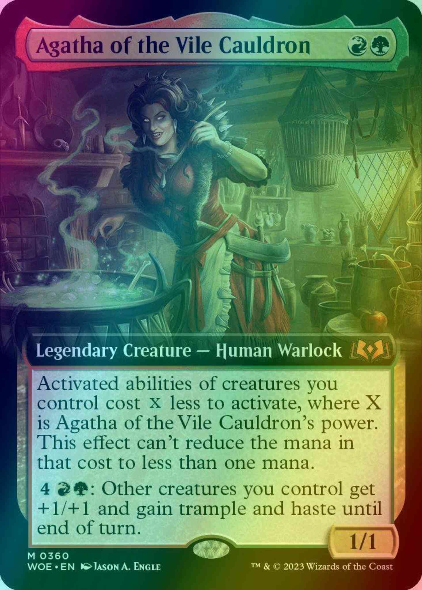 Vile cauldron 360 – Magic Agatha of the Vile Cauldron [360] [Extended Art] [Wilds of Eldraine] [Foil]