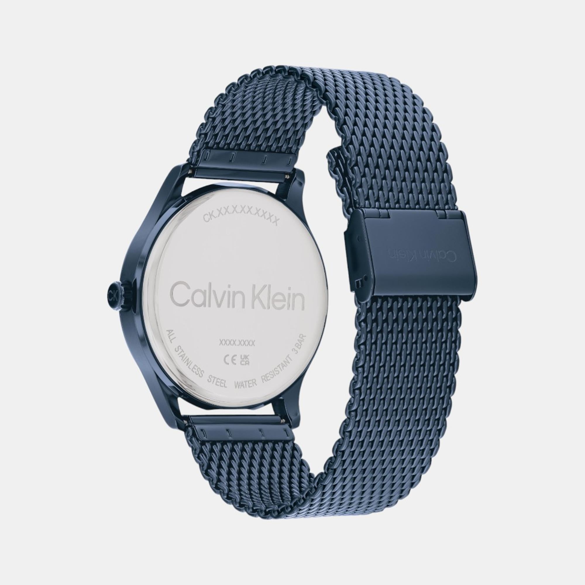 Calvin Klein Ascend Men Quartz Blue Dial Analog Mesh Watch 25200451 - view 3