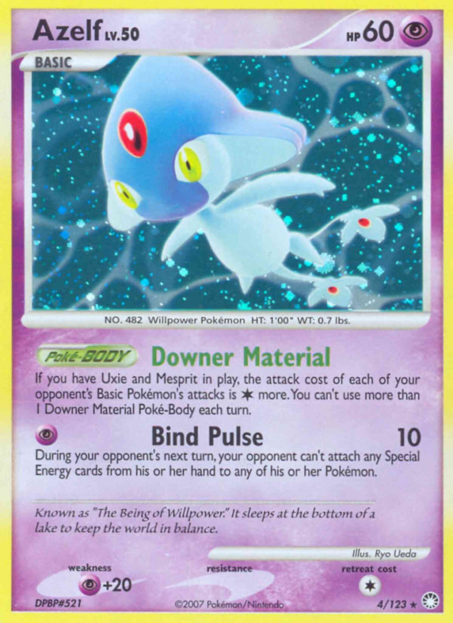 Rare holo dp2-4 – Pokémon Azelf - 4/123 - Rare Holo [dp2-4] [Reverse Holo]