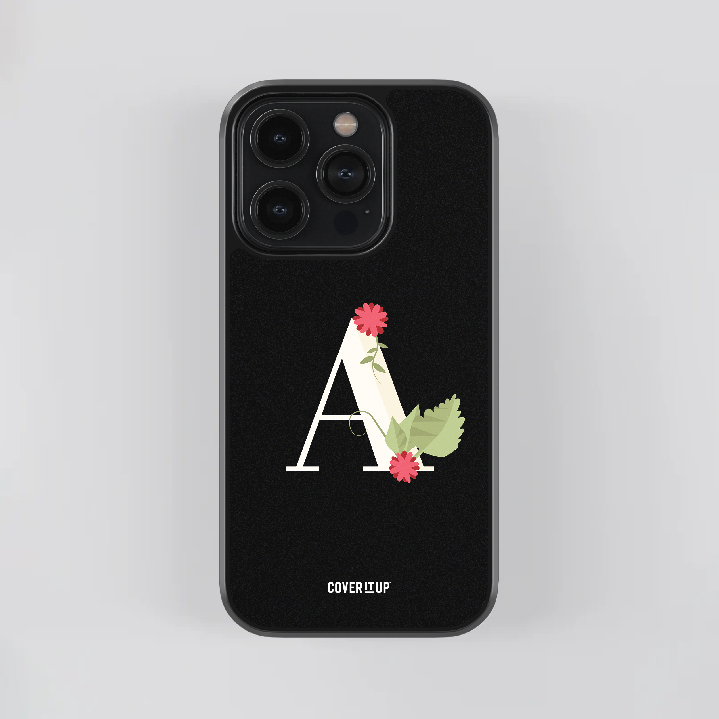 Design Phone Cases Limited Edition Floral Initial Glass Case - view 2