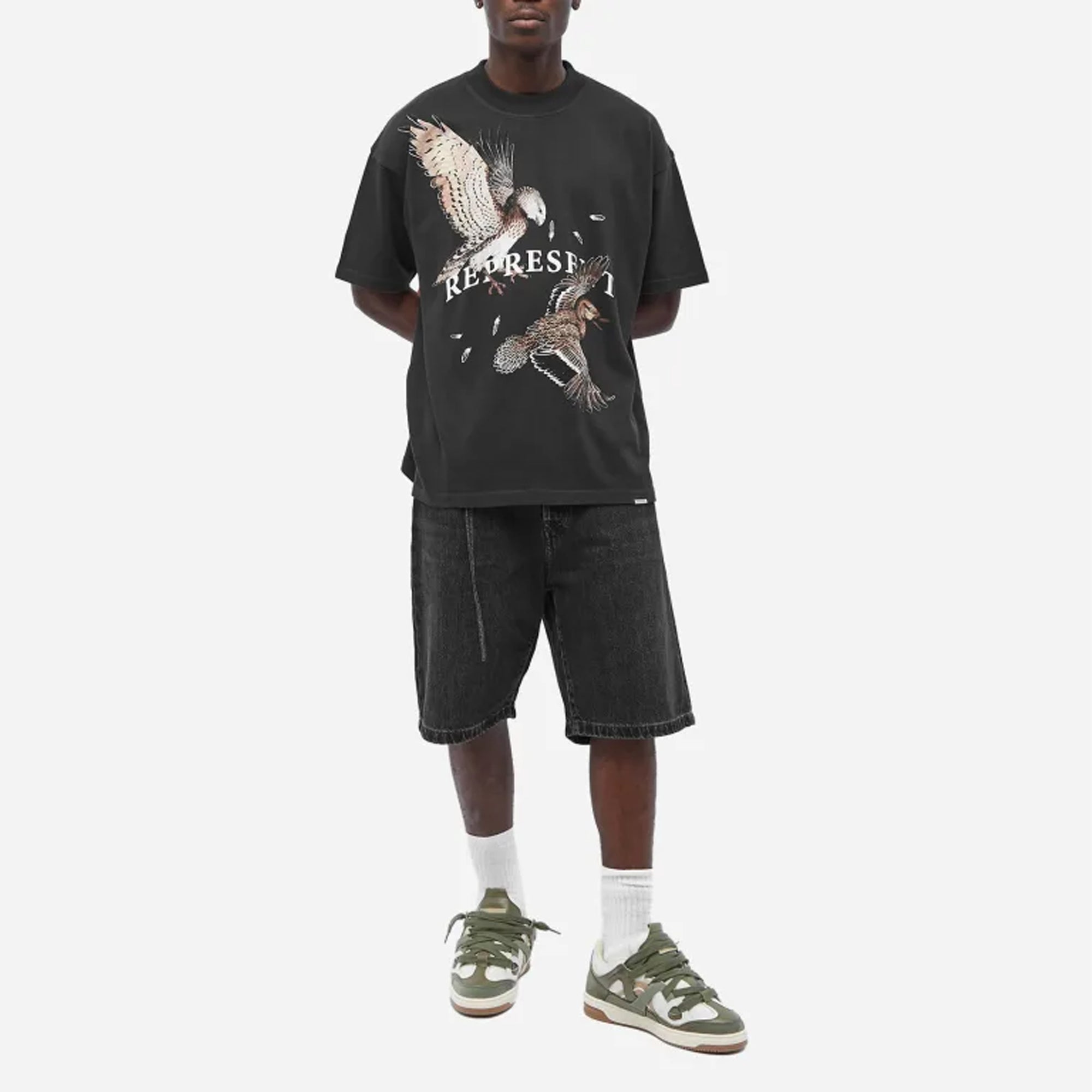 Represent | BIRDS OF PREY T-SHIRT { OFF BLACK - view 4