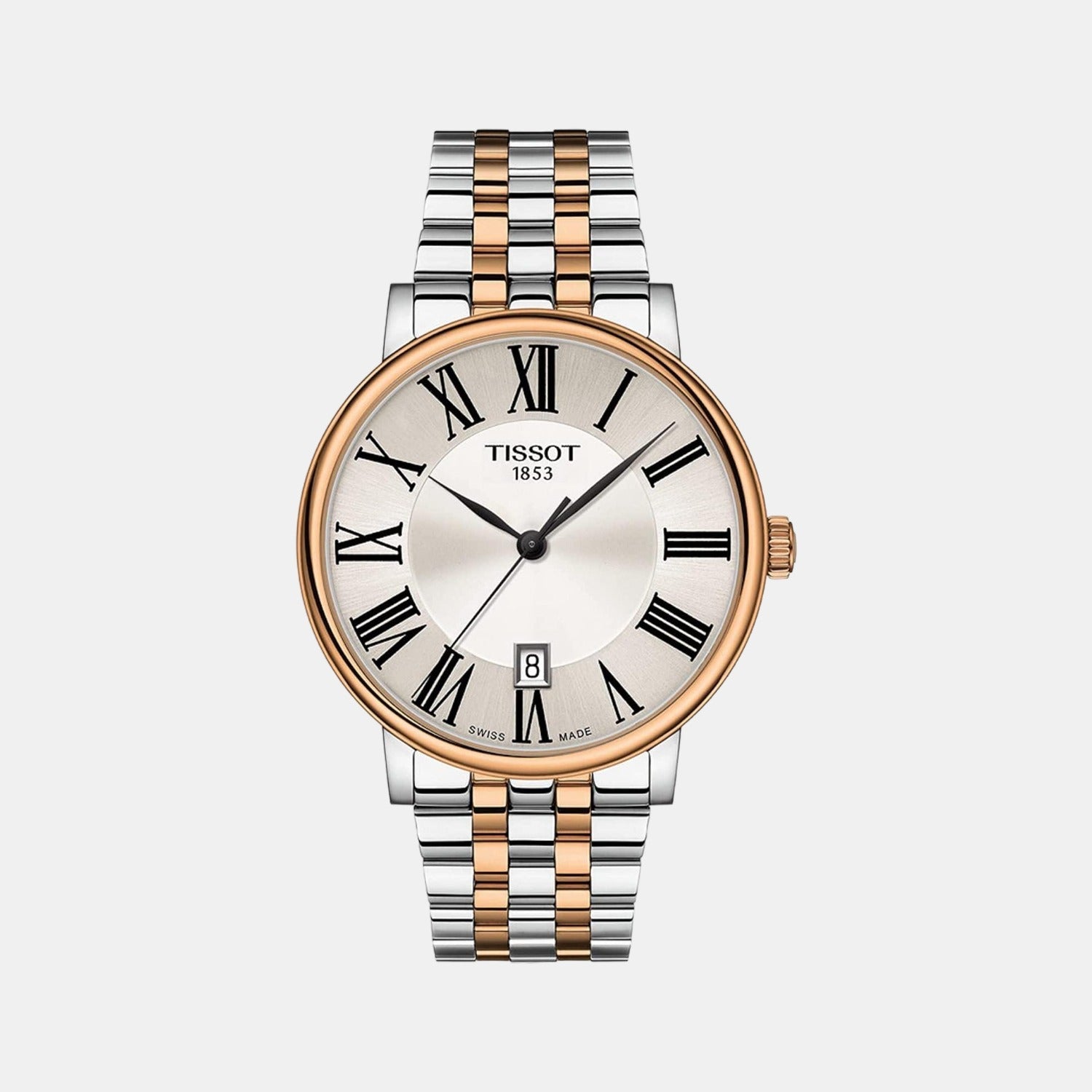 Tissot Carson Men Quartz Silver Dial Analog Stainless Steel Watch T1224102203300