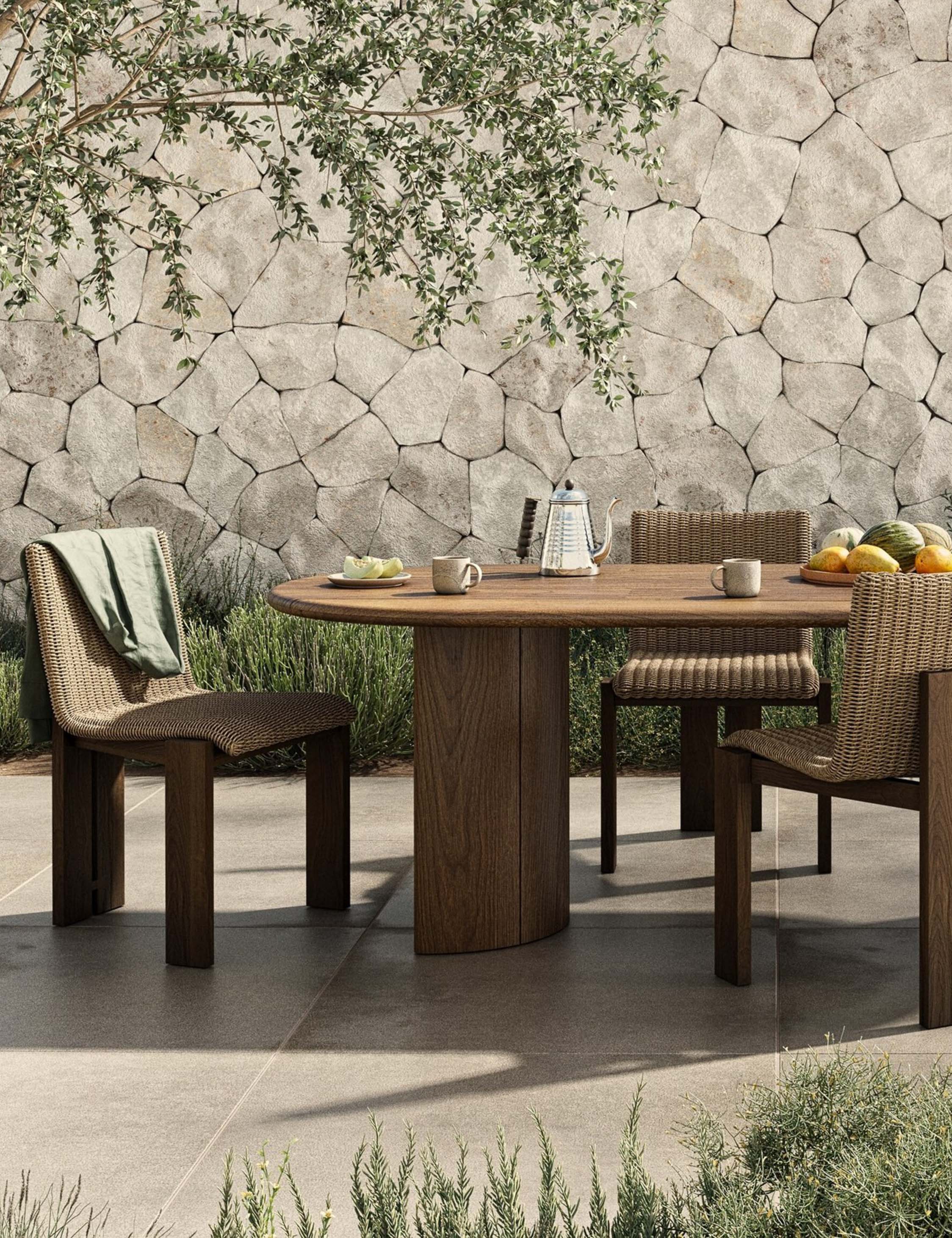 Lulu and Georgia Gilda Outdoor Oval Dining Table - view 5