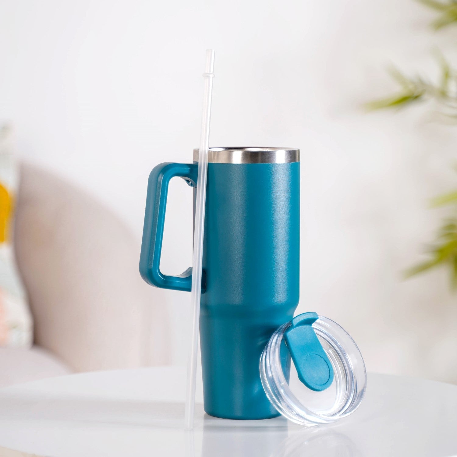 Nestasia Glacio Double Wall Hot And Cold Sipper Bottle For Travel Teal Tide 850ml - view 10