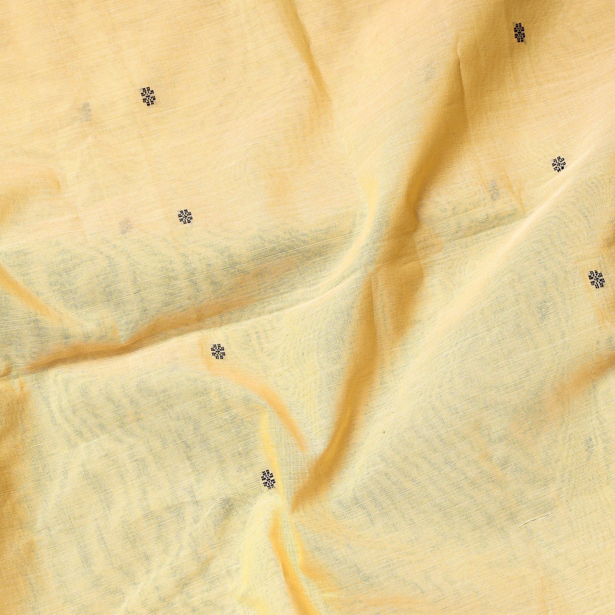 CHANDERI BY RAUPH KHAN Beige - Pure Handloom Thread Buti Mul Cotton Unisex Kurta Material - 2.5 Meter - view 2