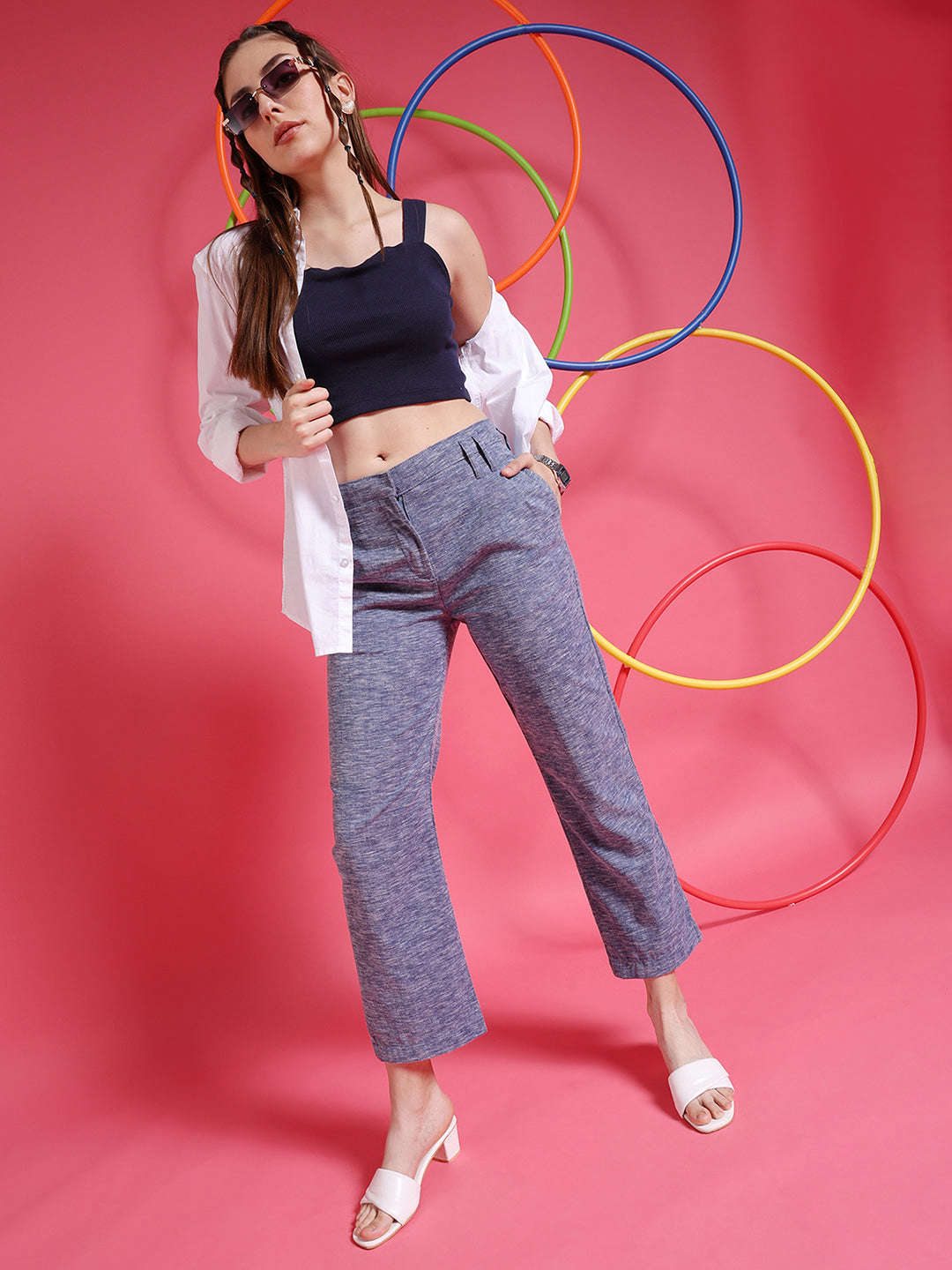 Freehand By The Indian Garage Co Women Solid Trouser